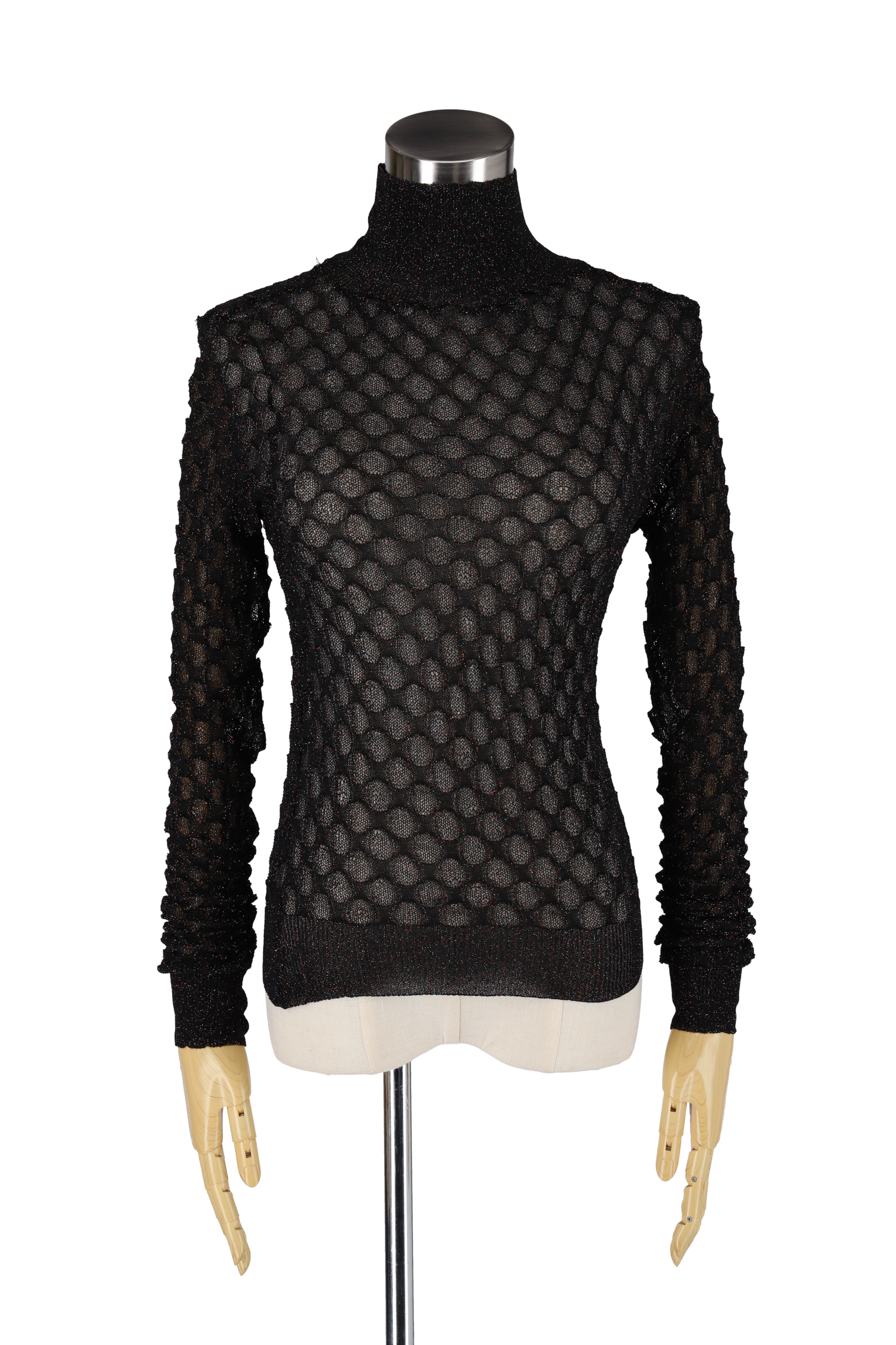 Bubble knit pullover - Black