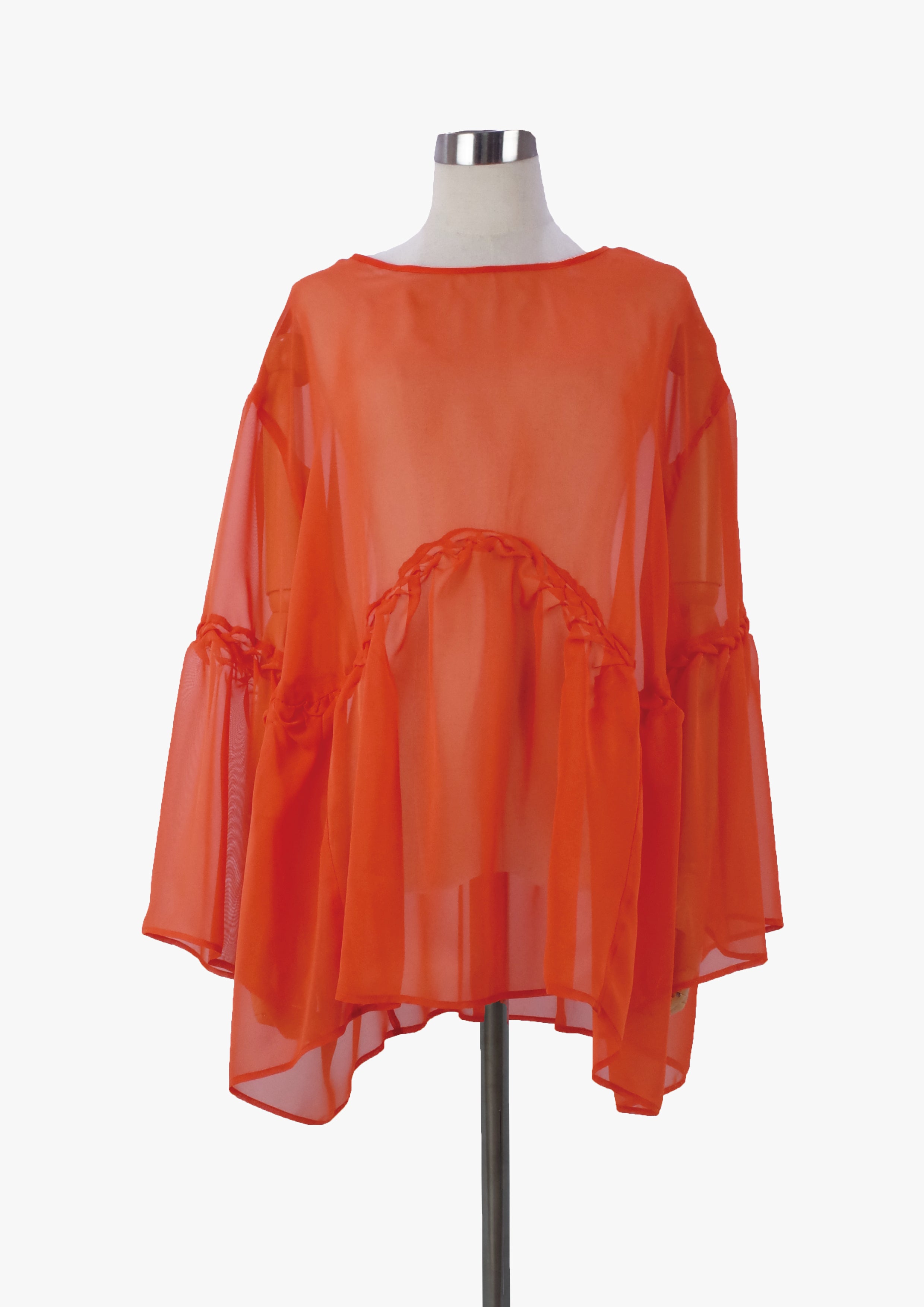 Sheer wave pullover