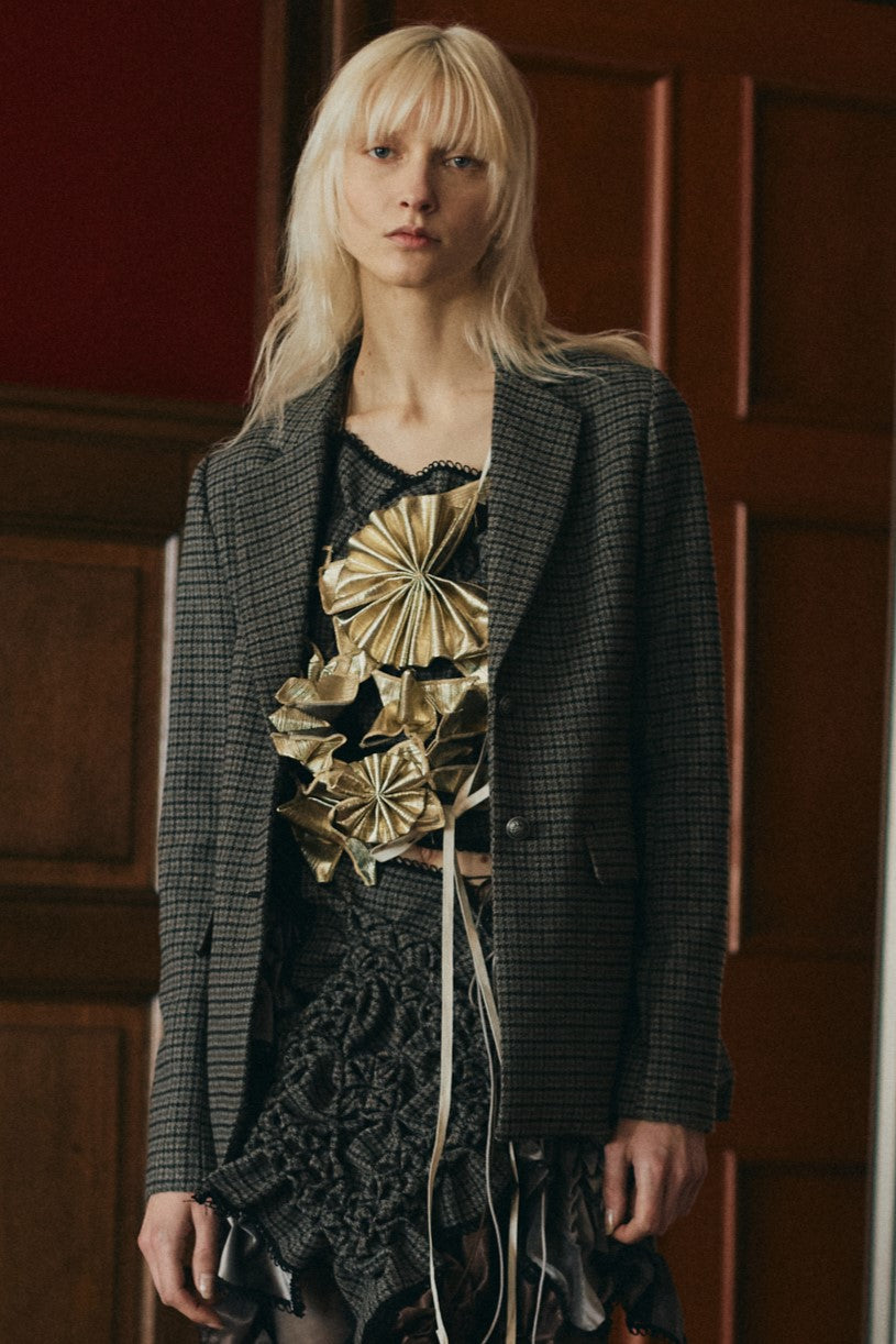 Origami jacket - Gray tweed