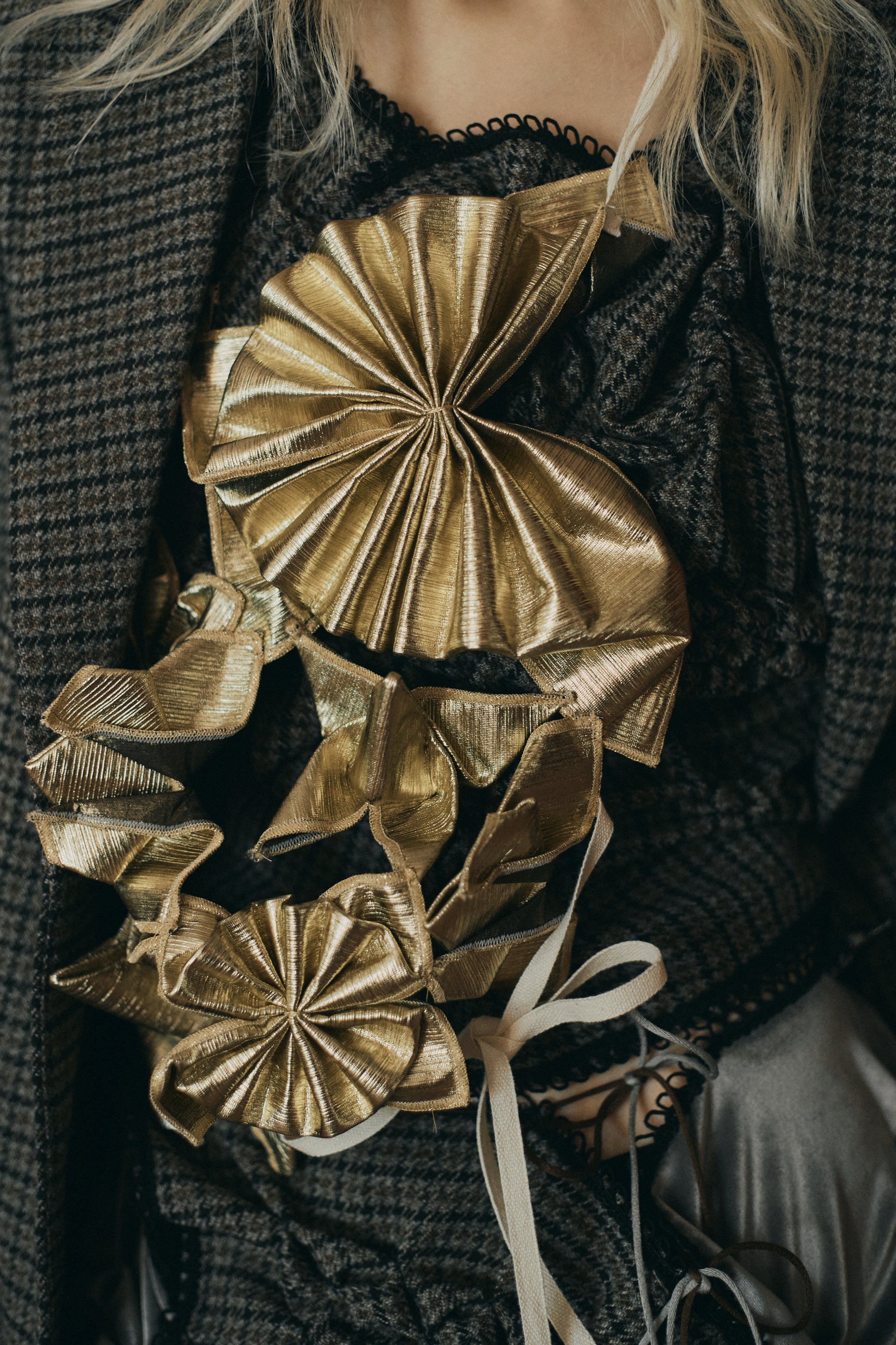 Origami bustier - Gold