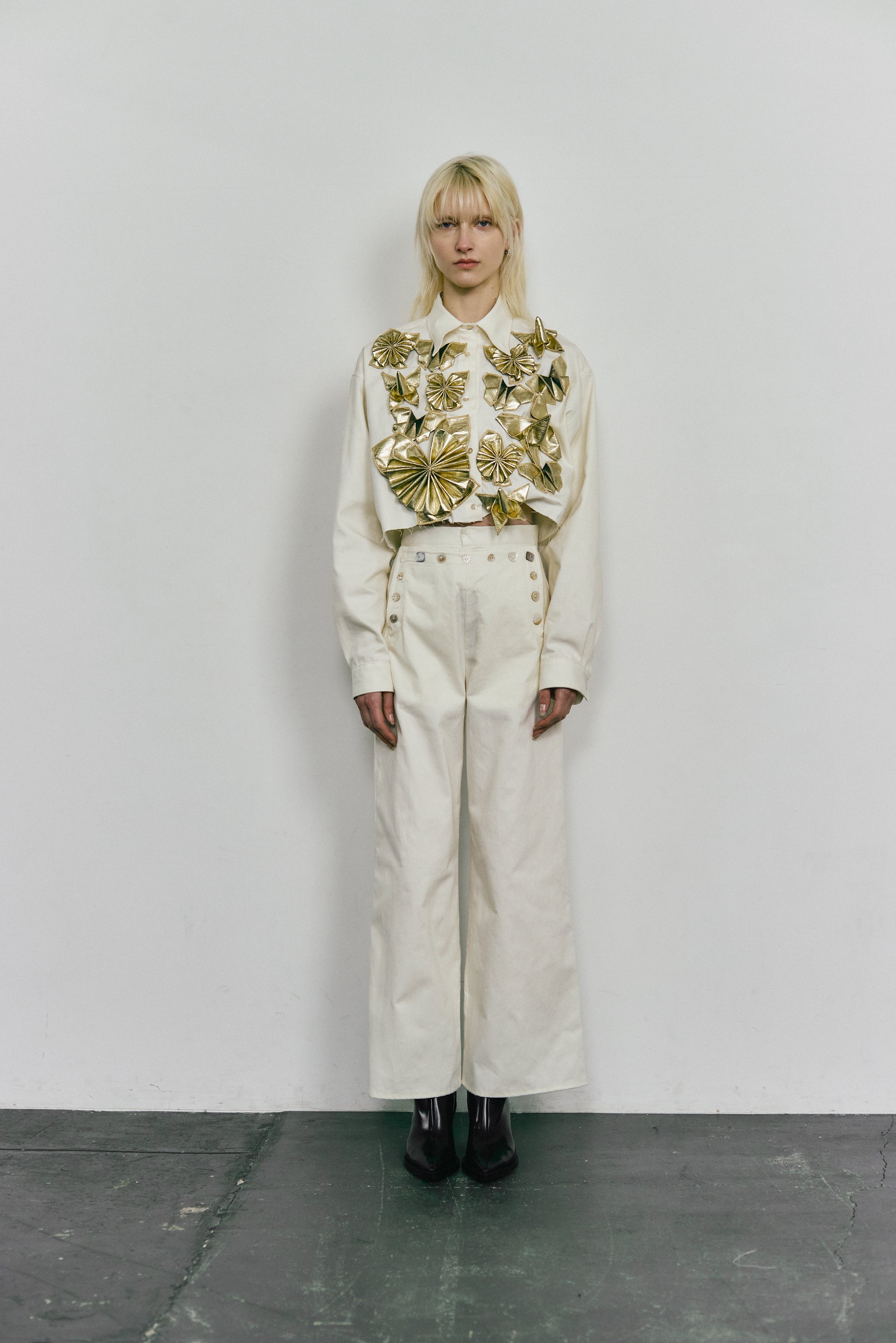 Origami shirt - Gold