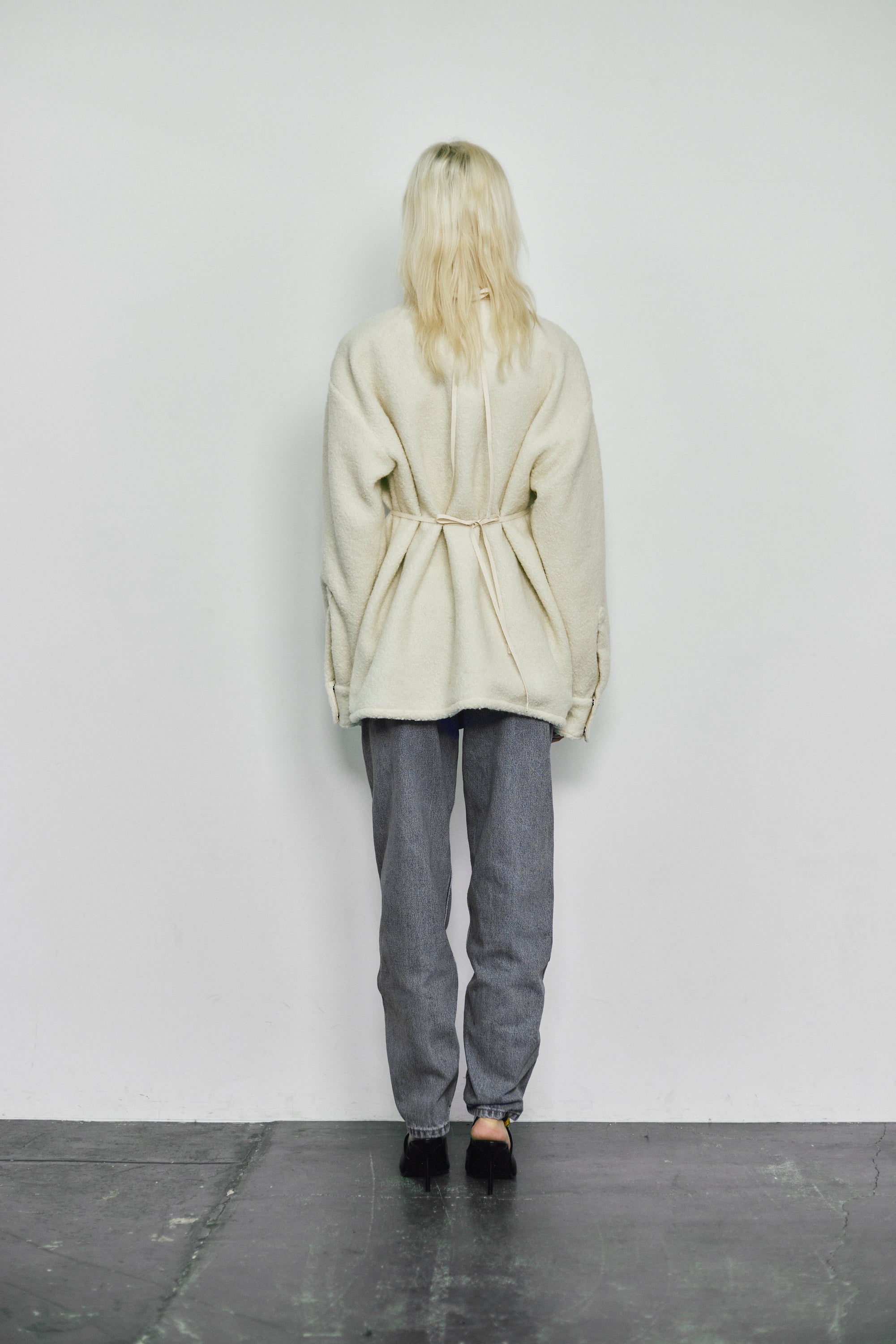 Boa fleece shirt jacket - Ivory