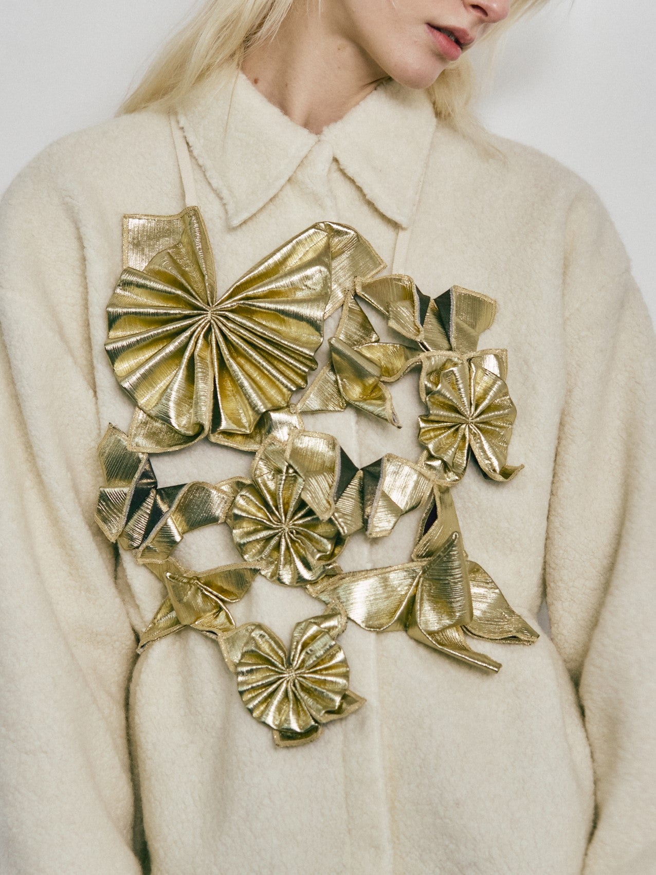 Boa fleece shirt jacket - Ivory