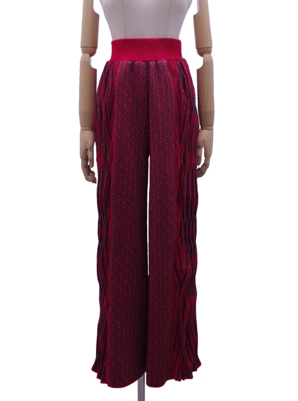 Pleats knit pants