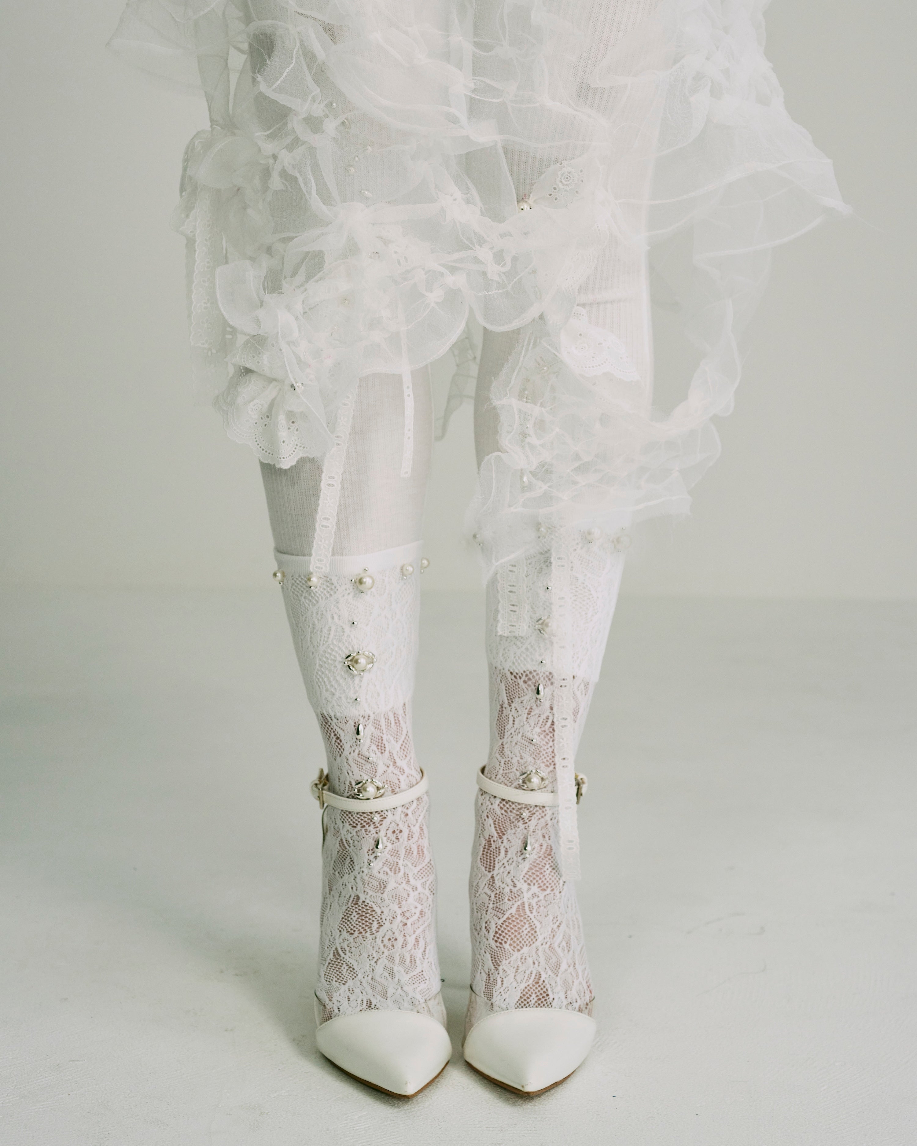 Crepe skirt - White