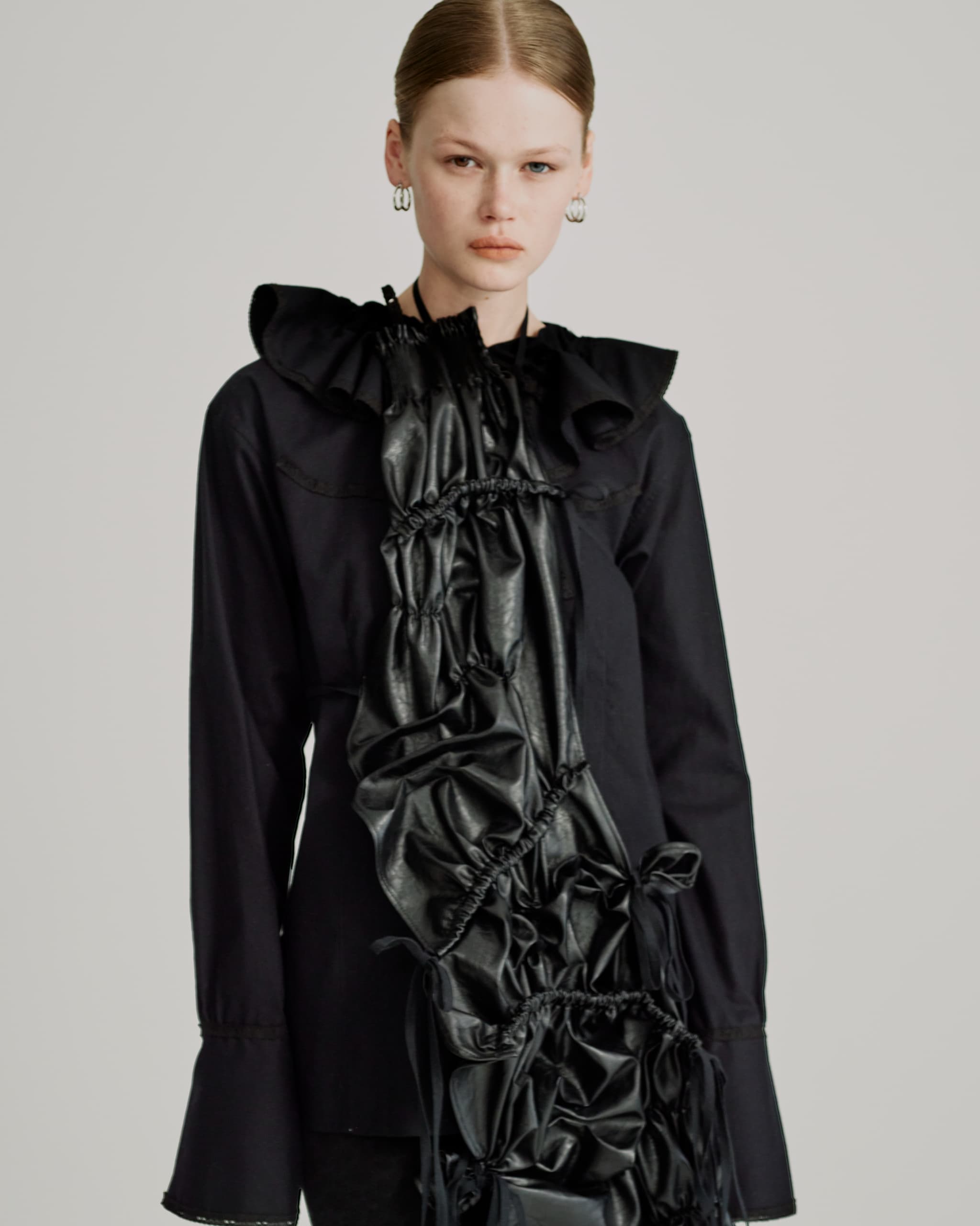 Preater apron dress - Black-leather
