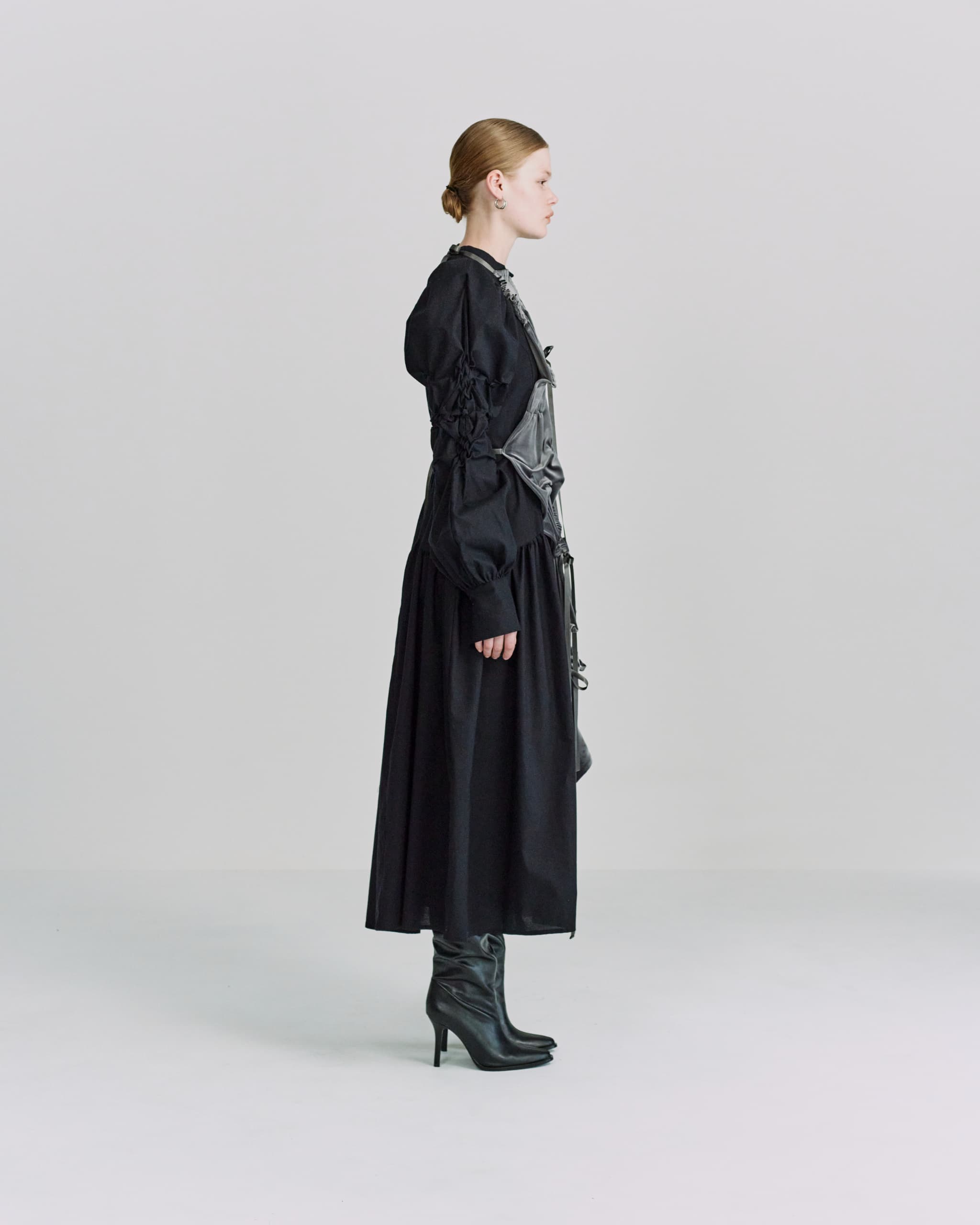Preater apron dress - Gray-velor