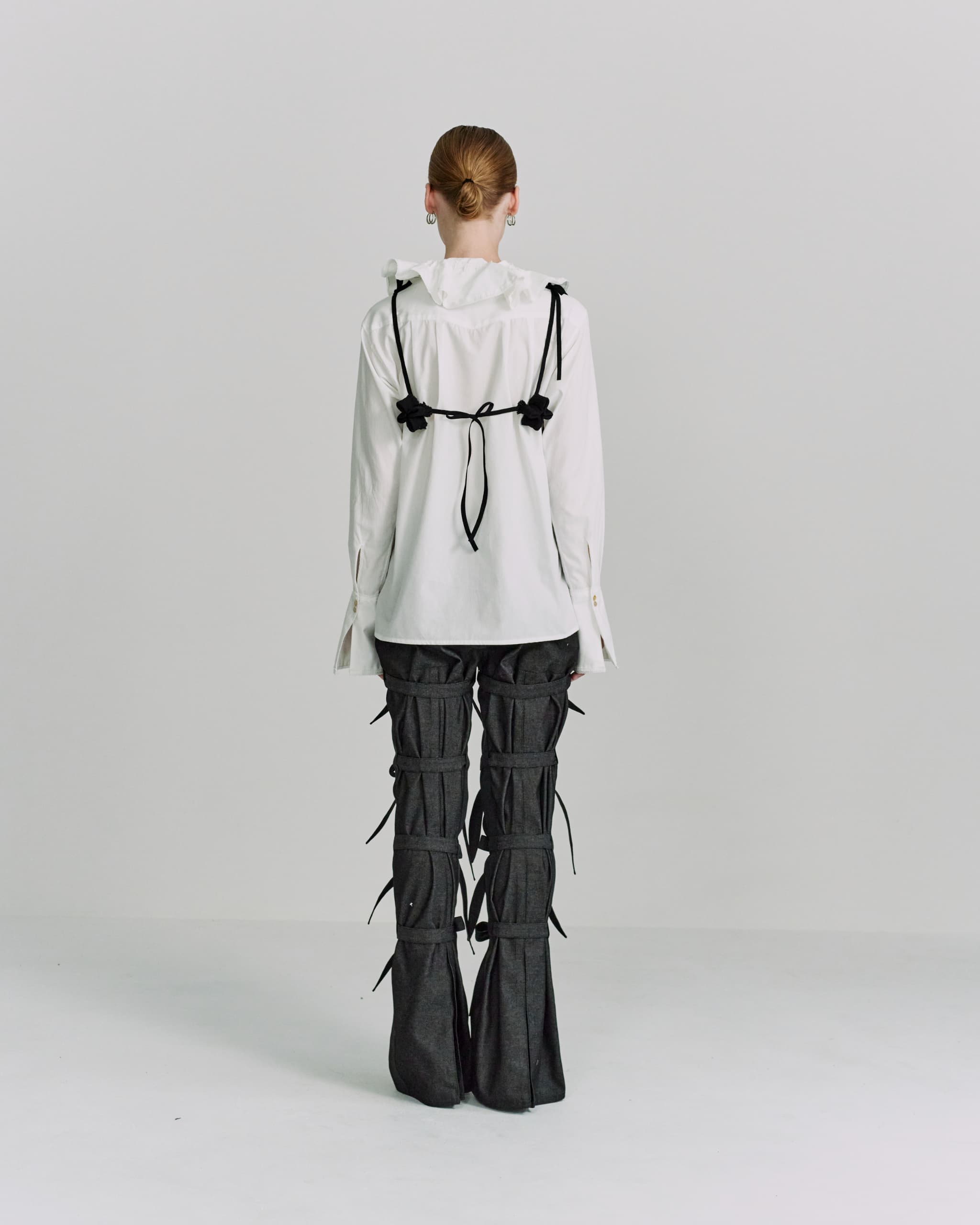 Flare collar blouse - White