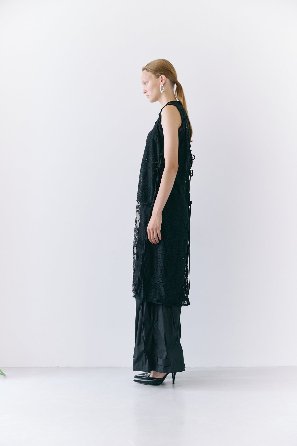 Tuck palazzo pants - Black