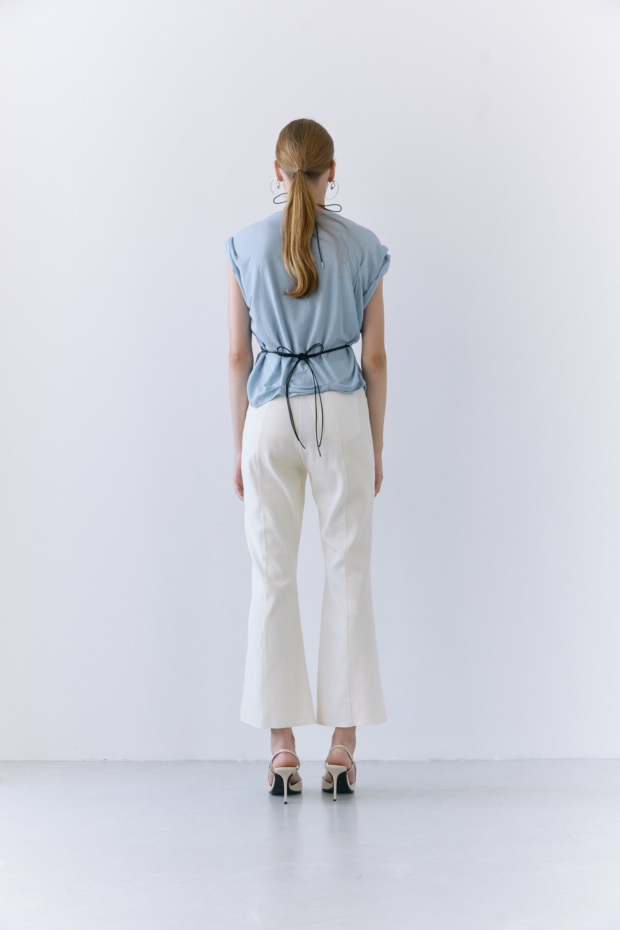 Tuck rib pants - Ivory