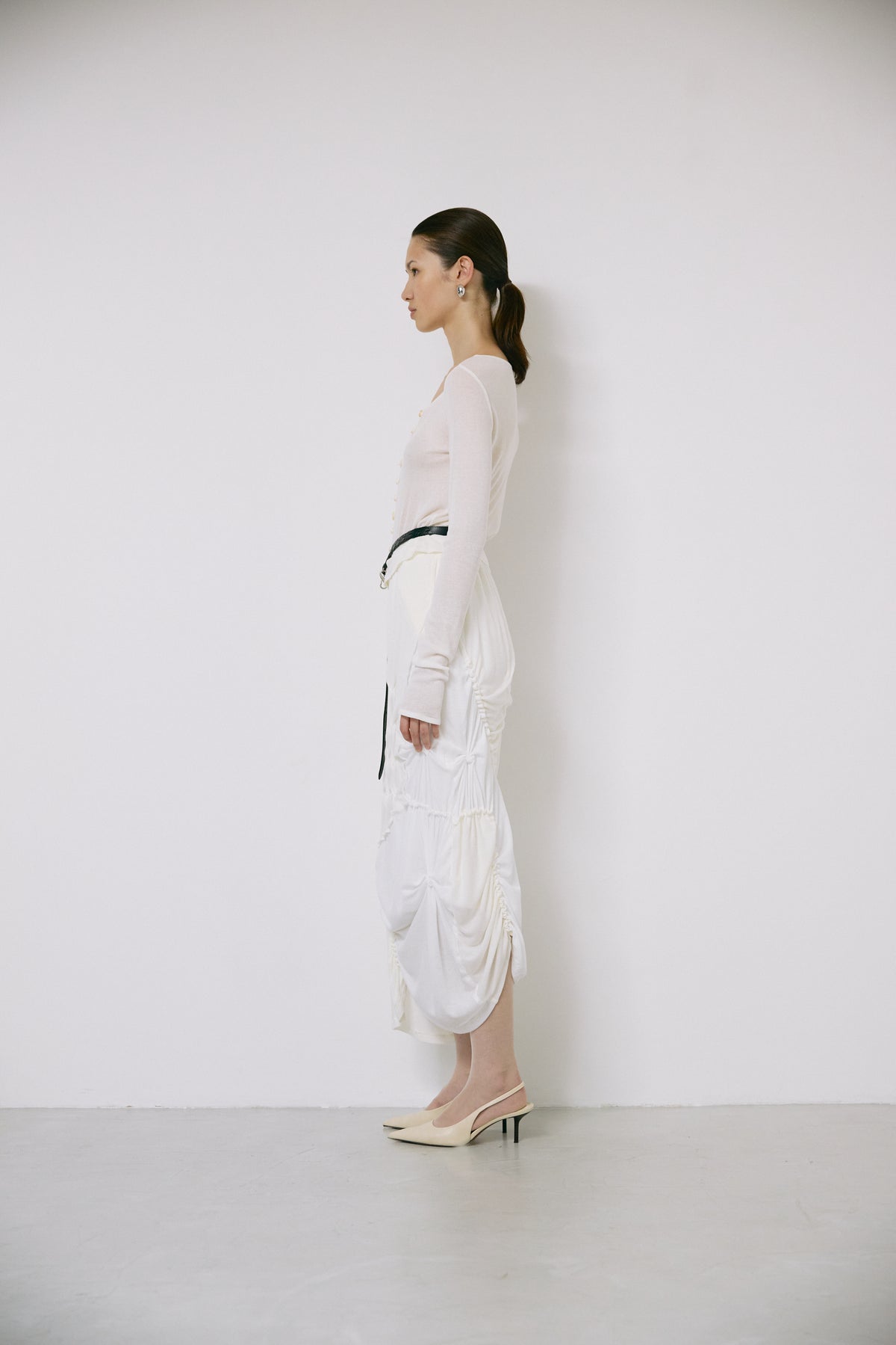 Sheer shell cardigan - Off-white