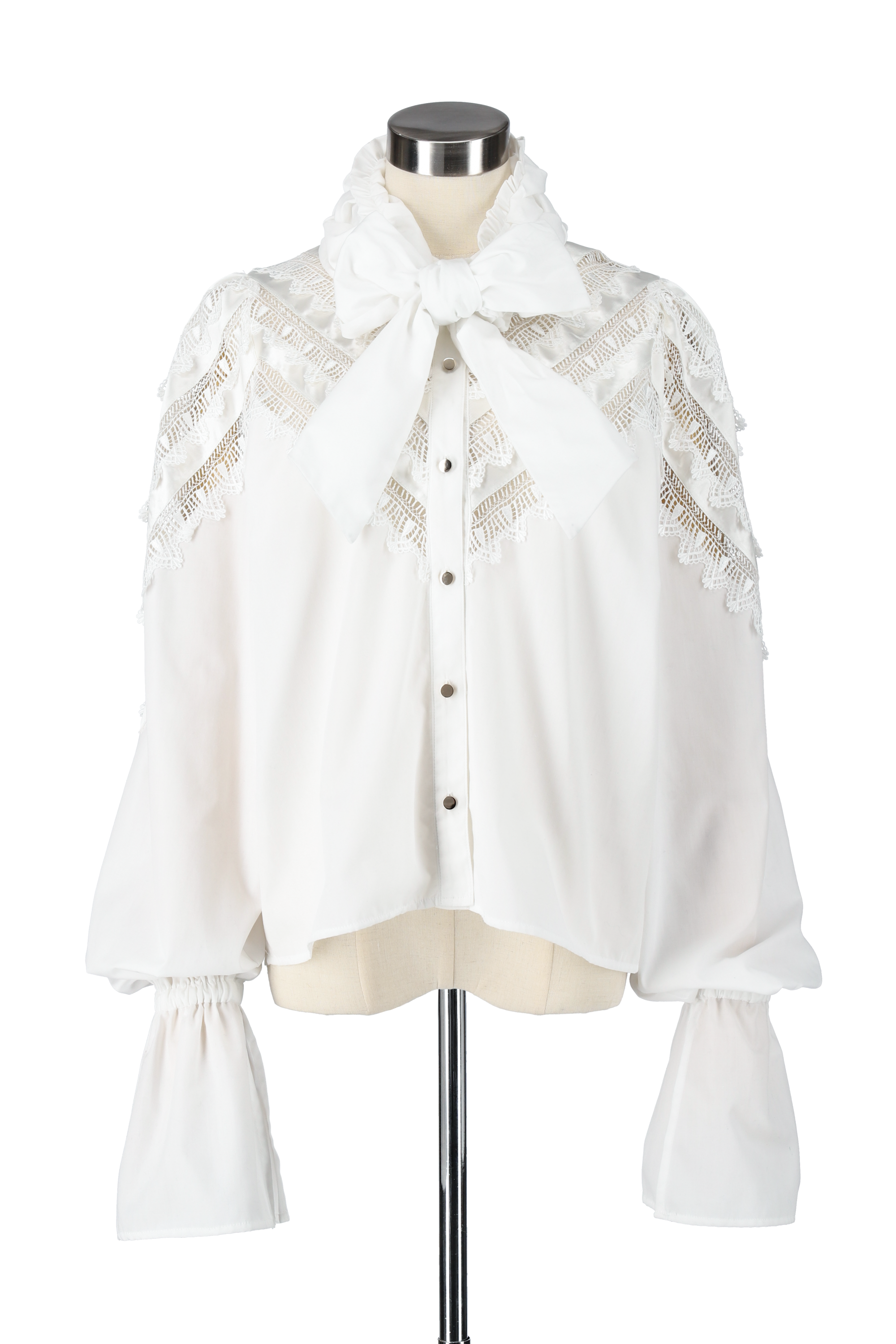 Bow tie blouse - White