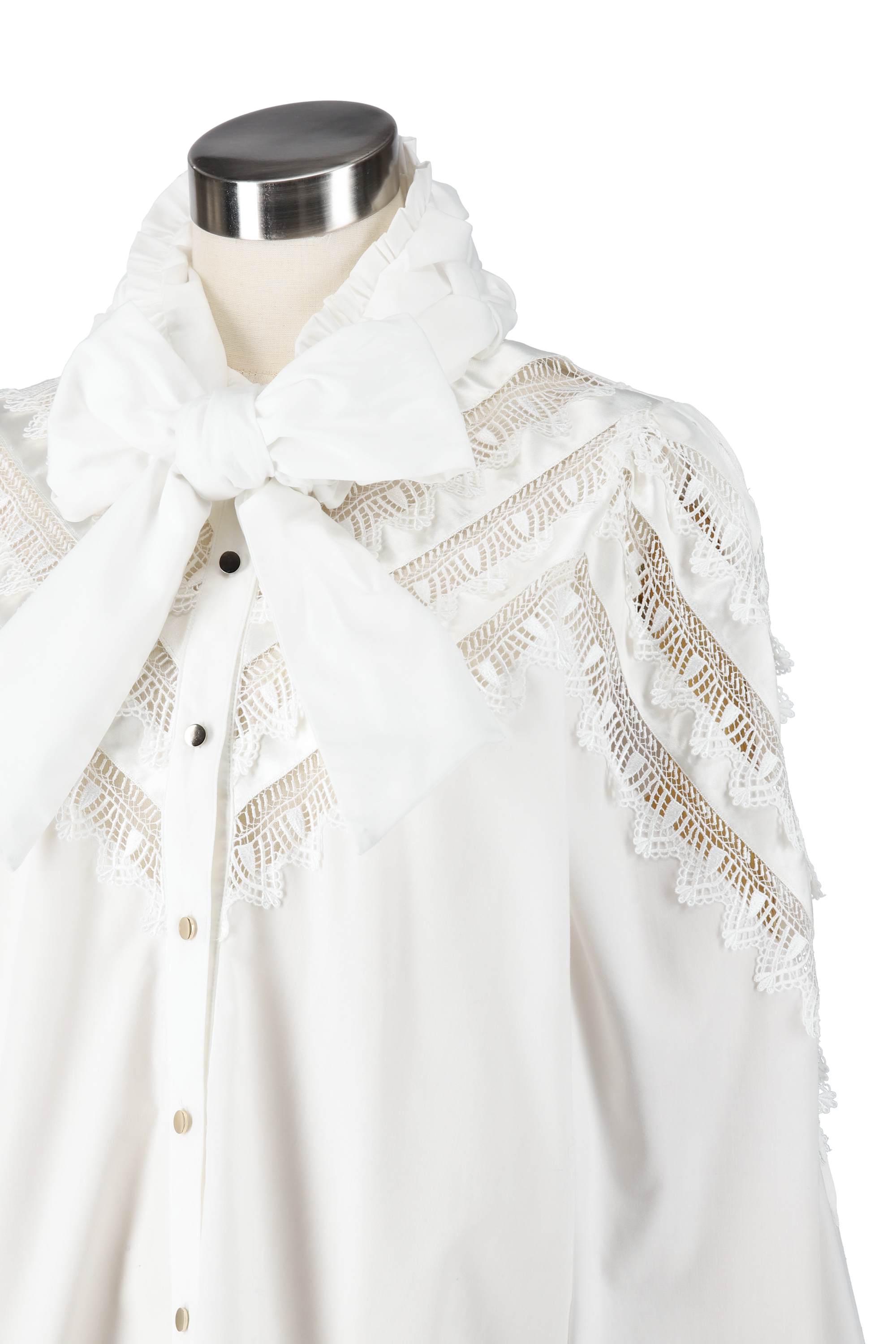 Bow tie blouse - White