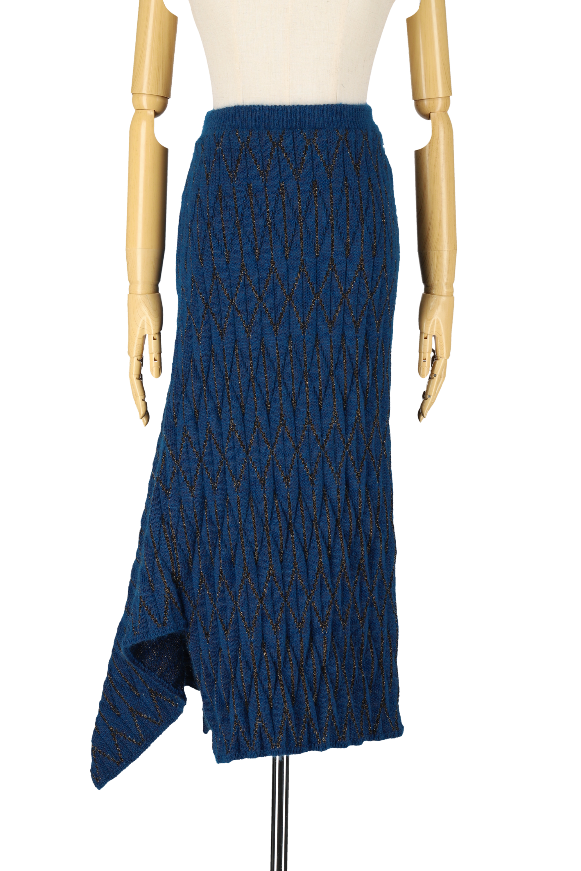 Knit pleats skirt - Blue