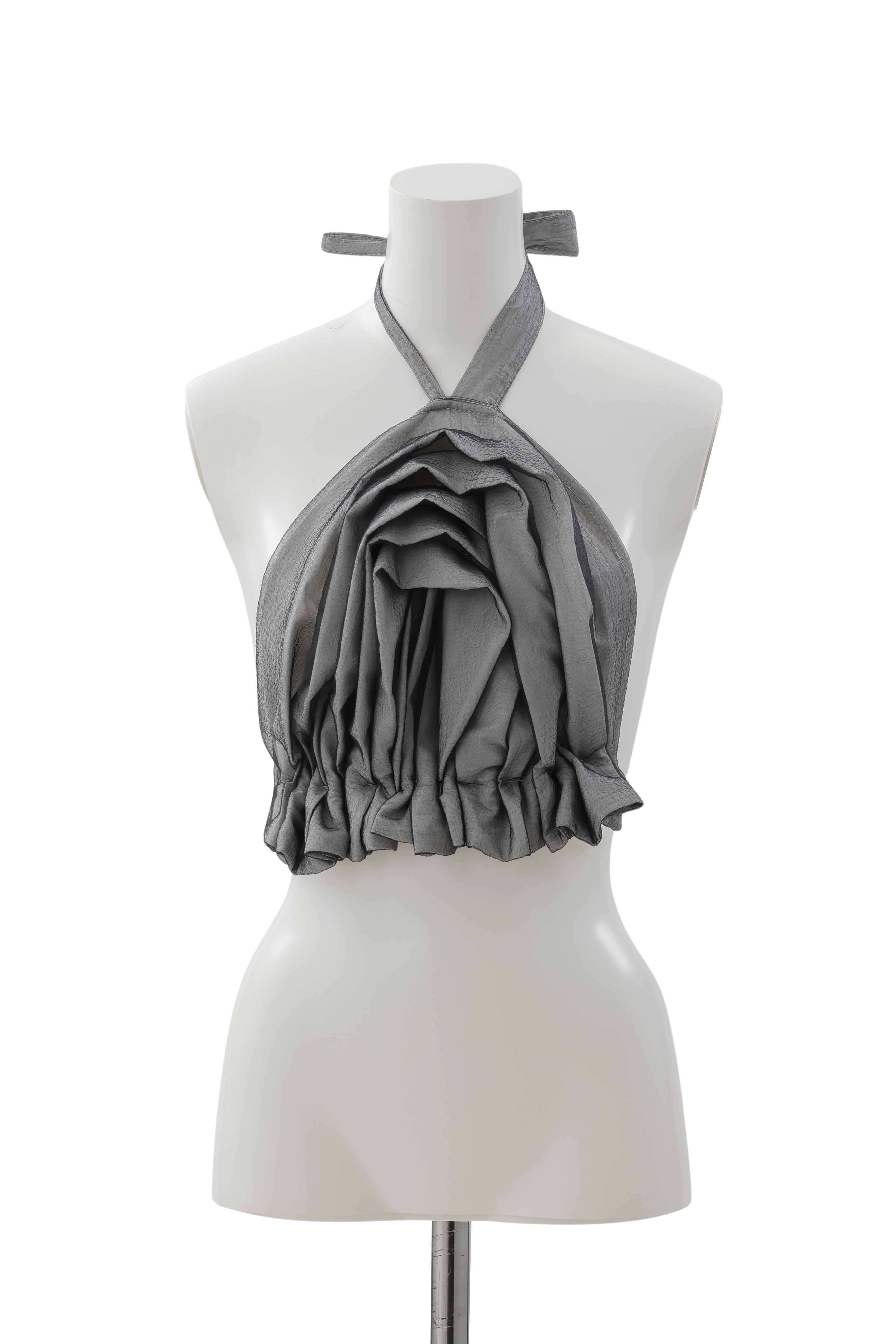 Layer tuck bustier - Gray-organdy