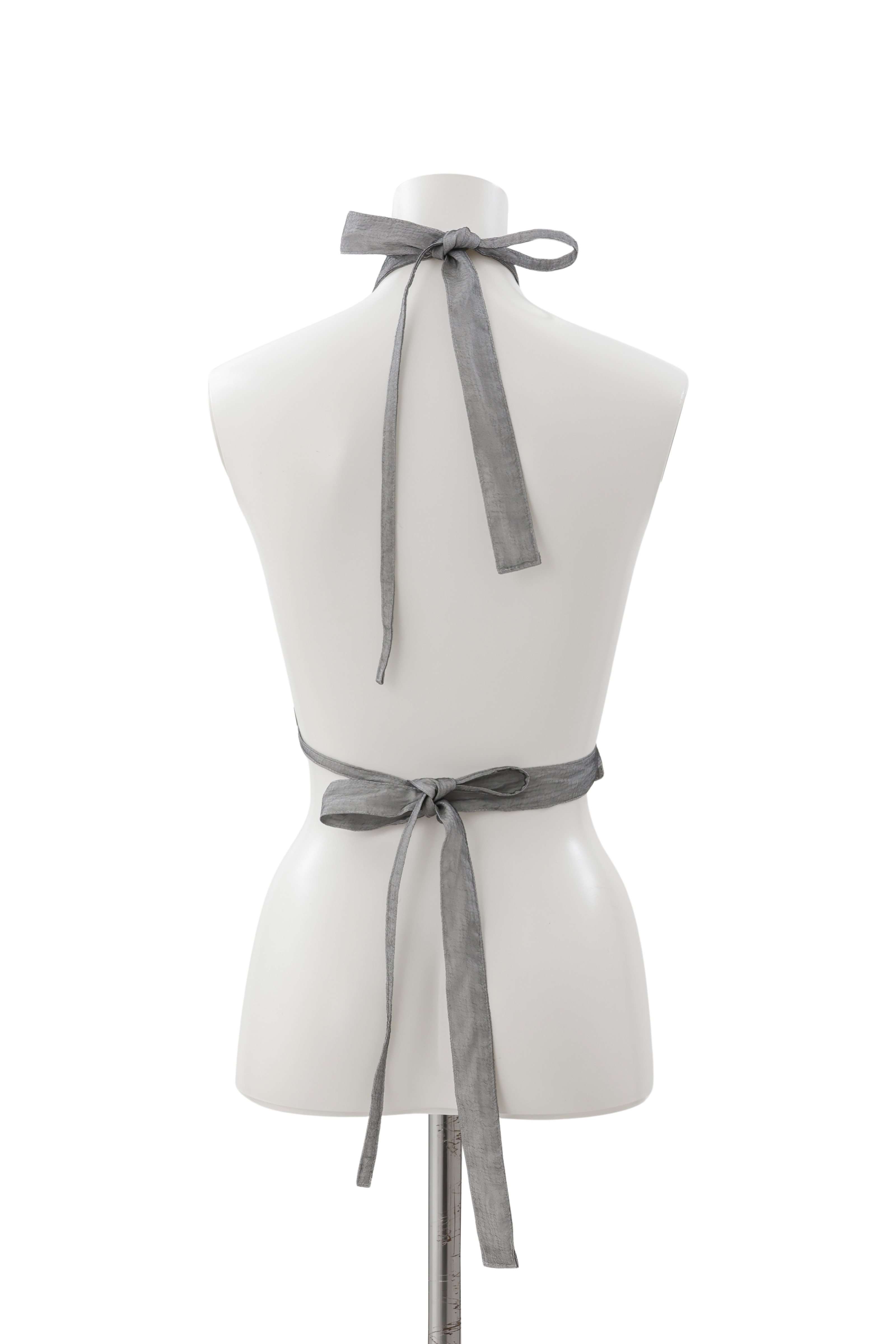 Layer tuck bustier - Gray-organdy
