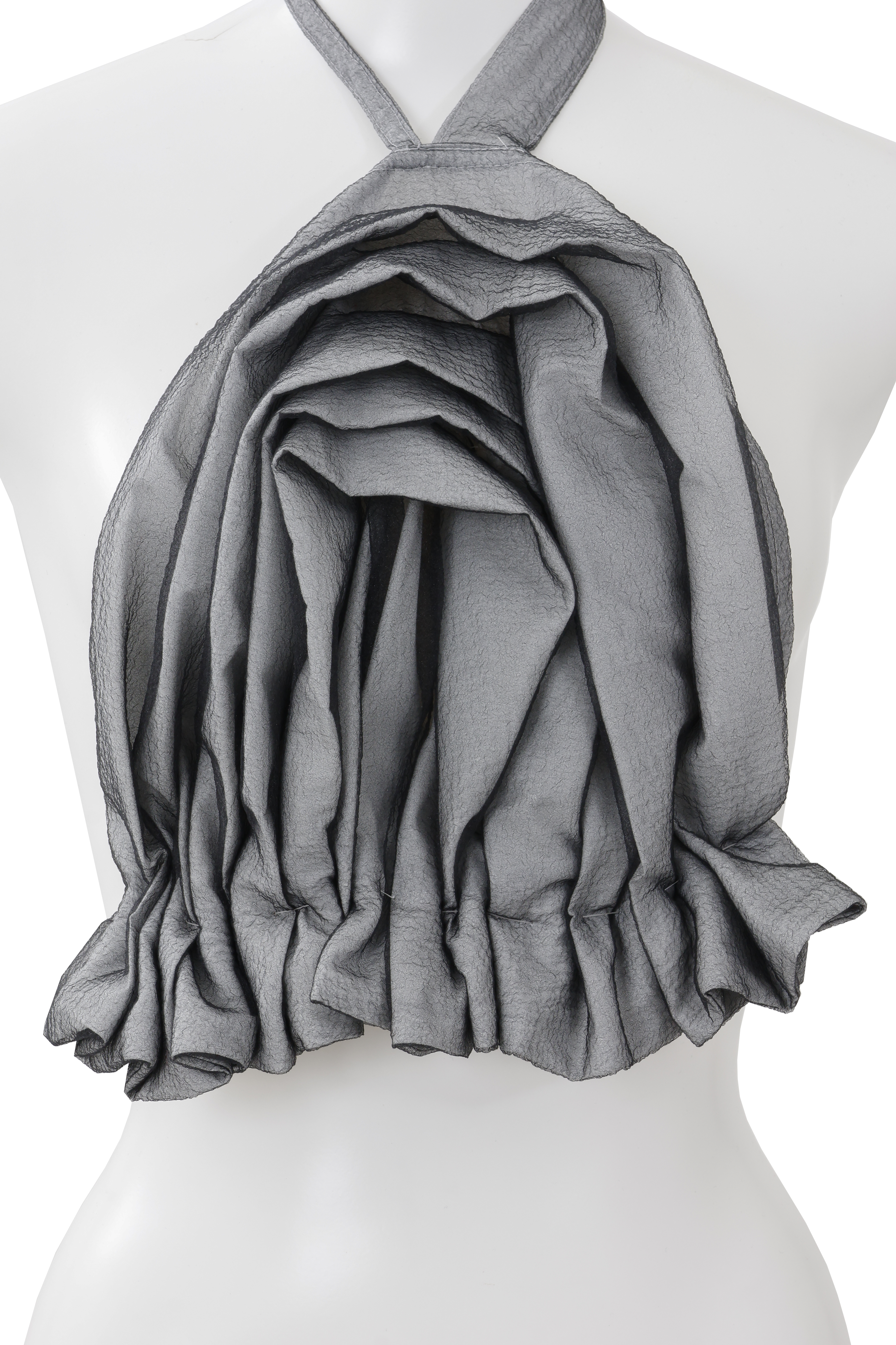 Layer tuck bustier - Gray-organdy