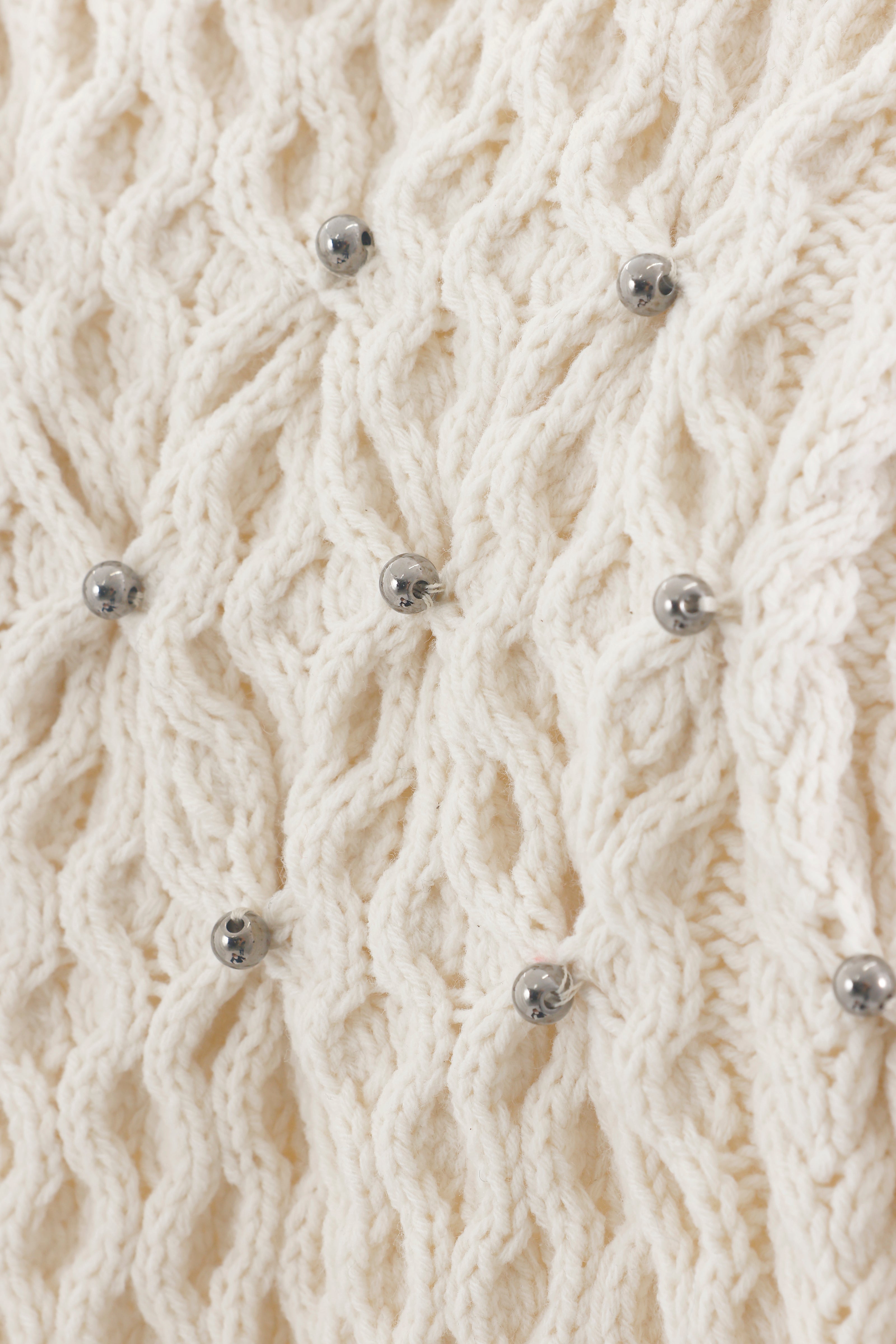 Aran knit vest - Ivory October delivery