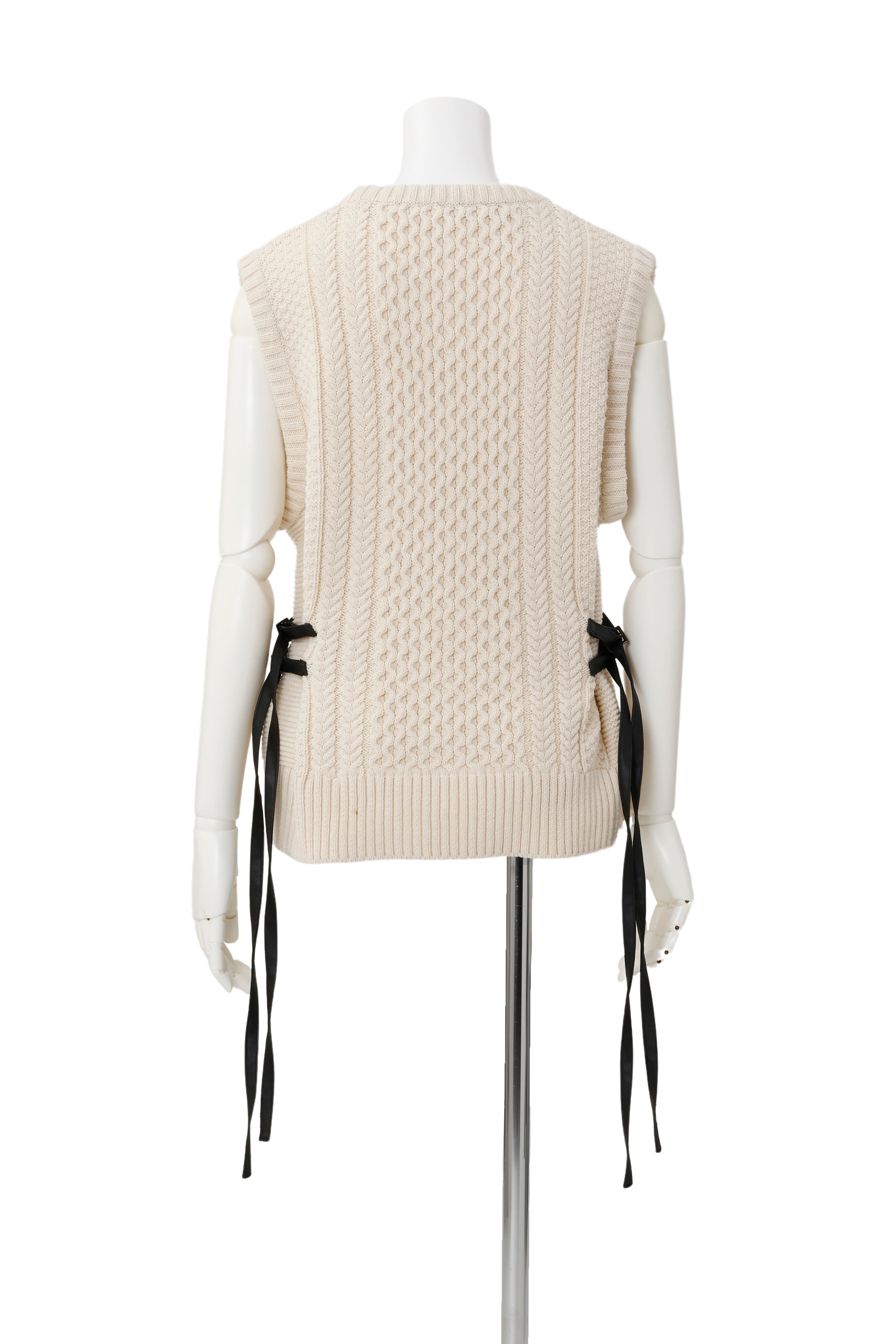 Aran knit vest - Ivory October delivery