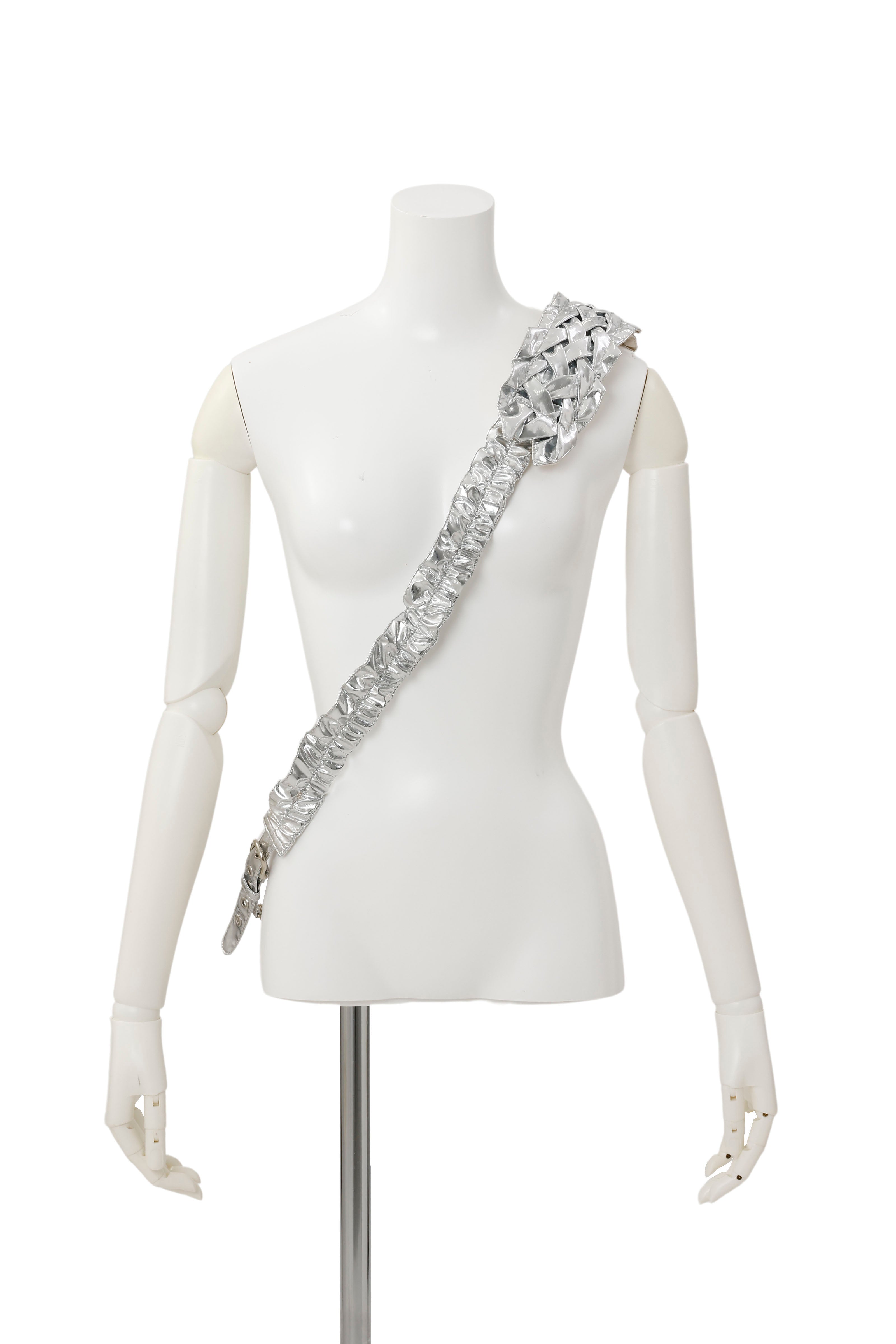 Smocking strap belt - Silver