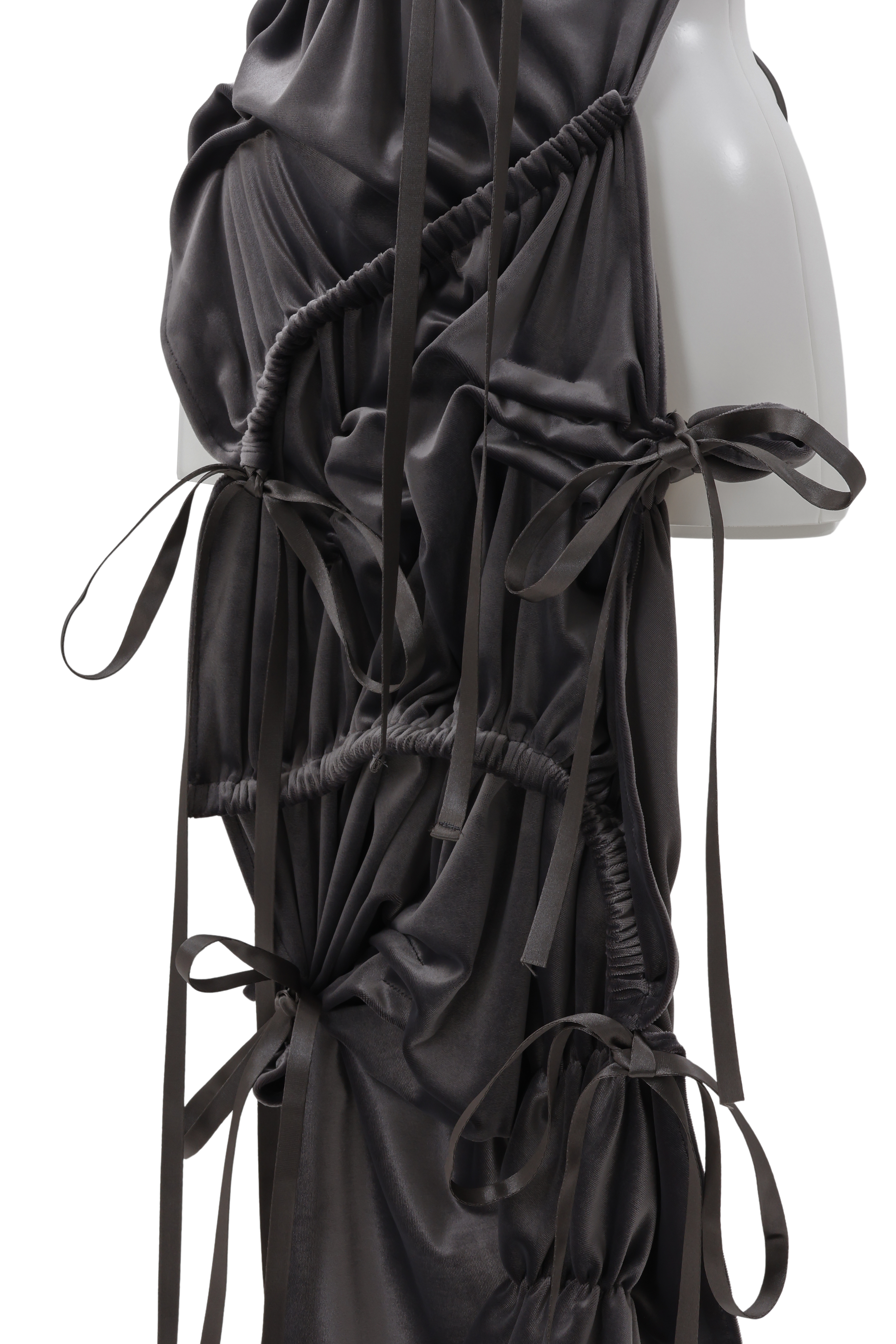 Preater apron dress - Gray-velor