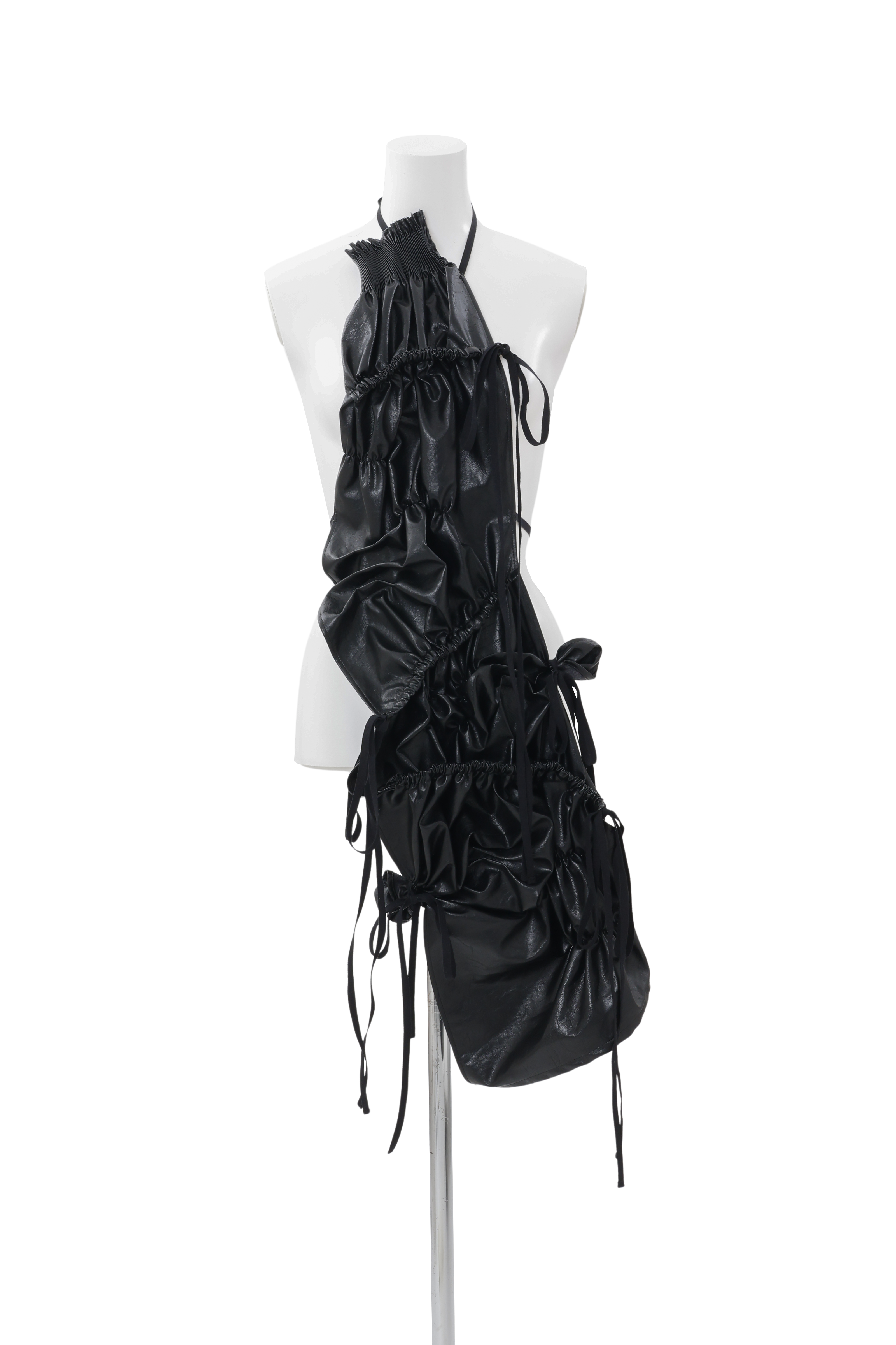 Preater apron dress - Black-leather
