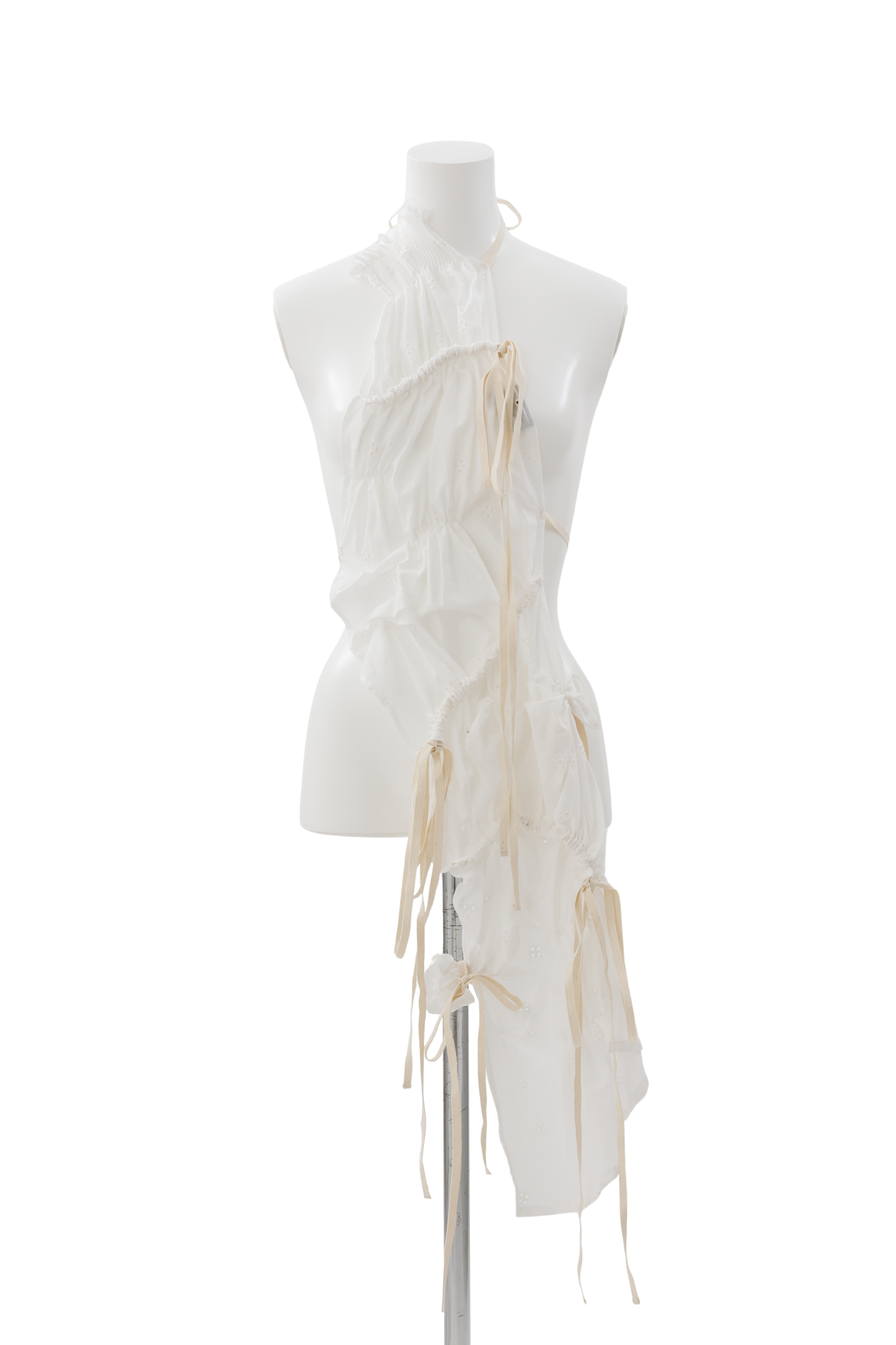 Preater apron dress - White-lace