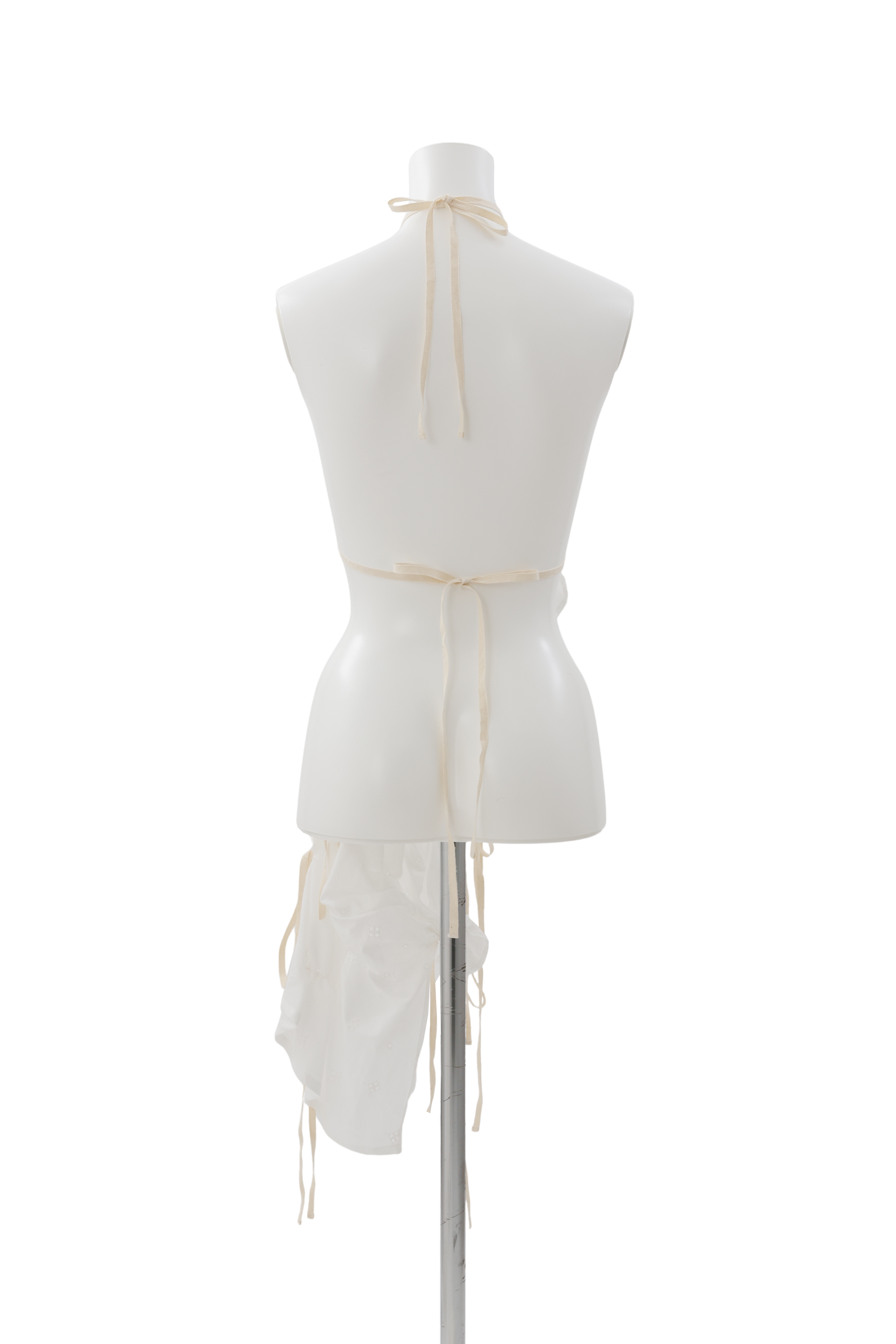 Preater apron dress - White-lace