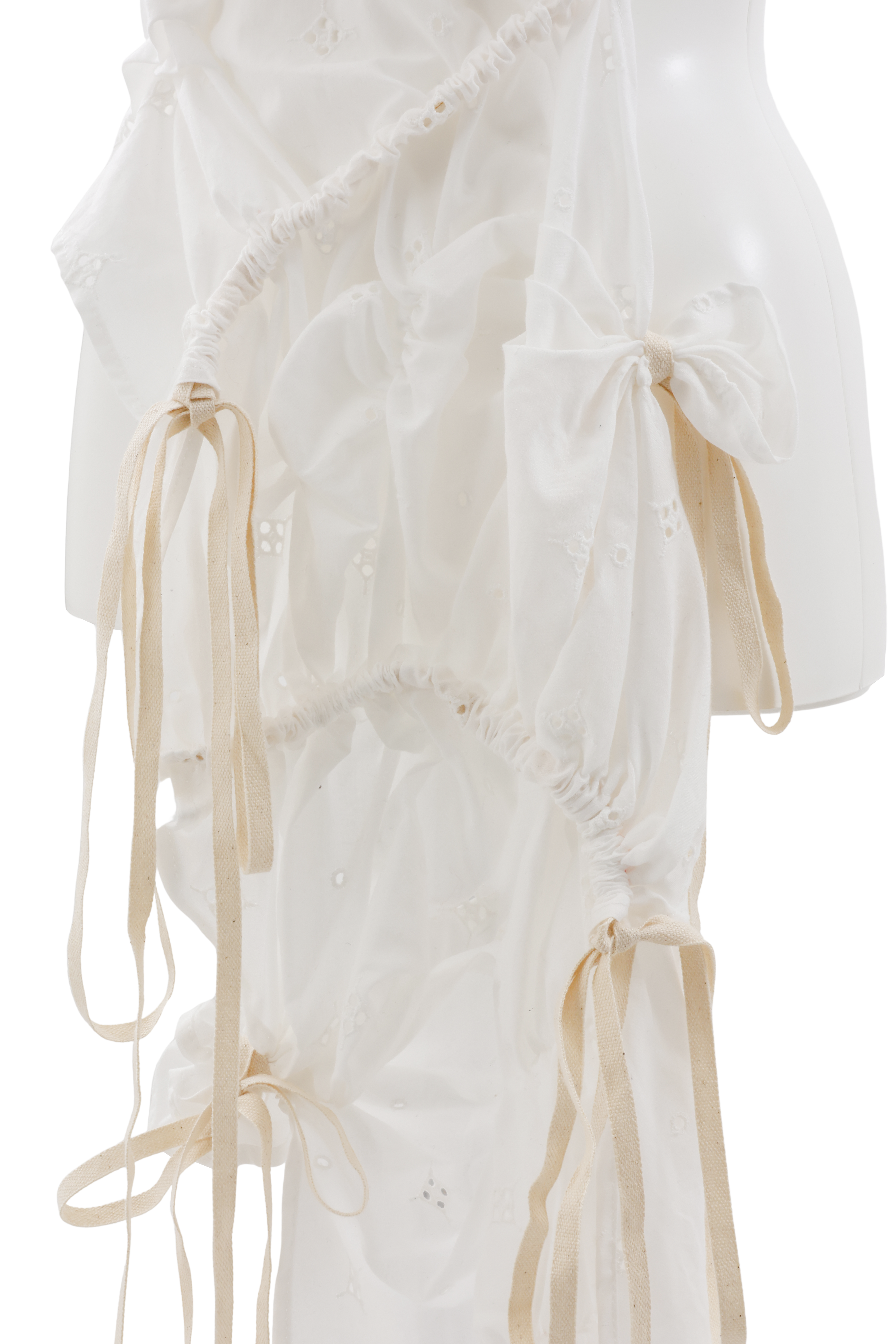 Preater apron dress - White-lace