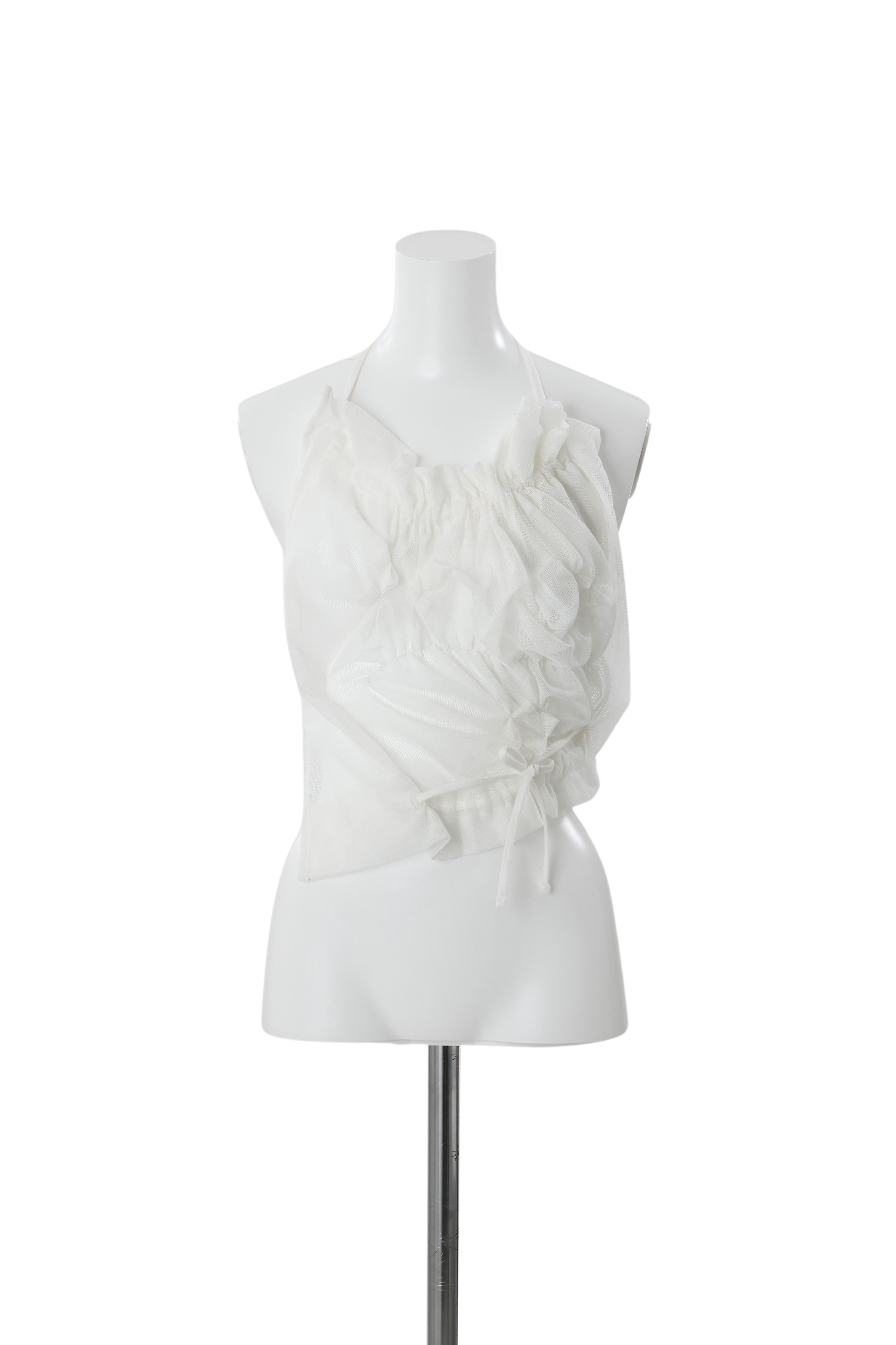 Sprouting drape bustier - White