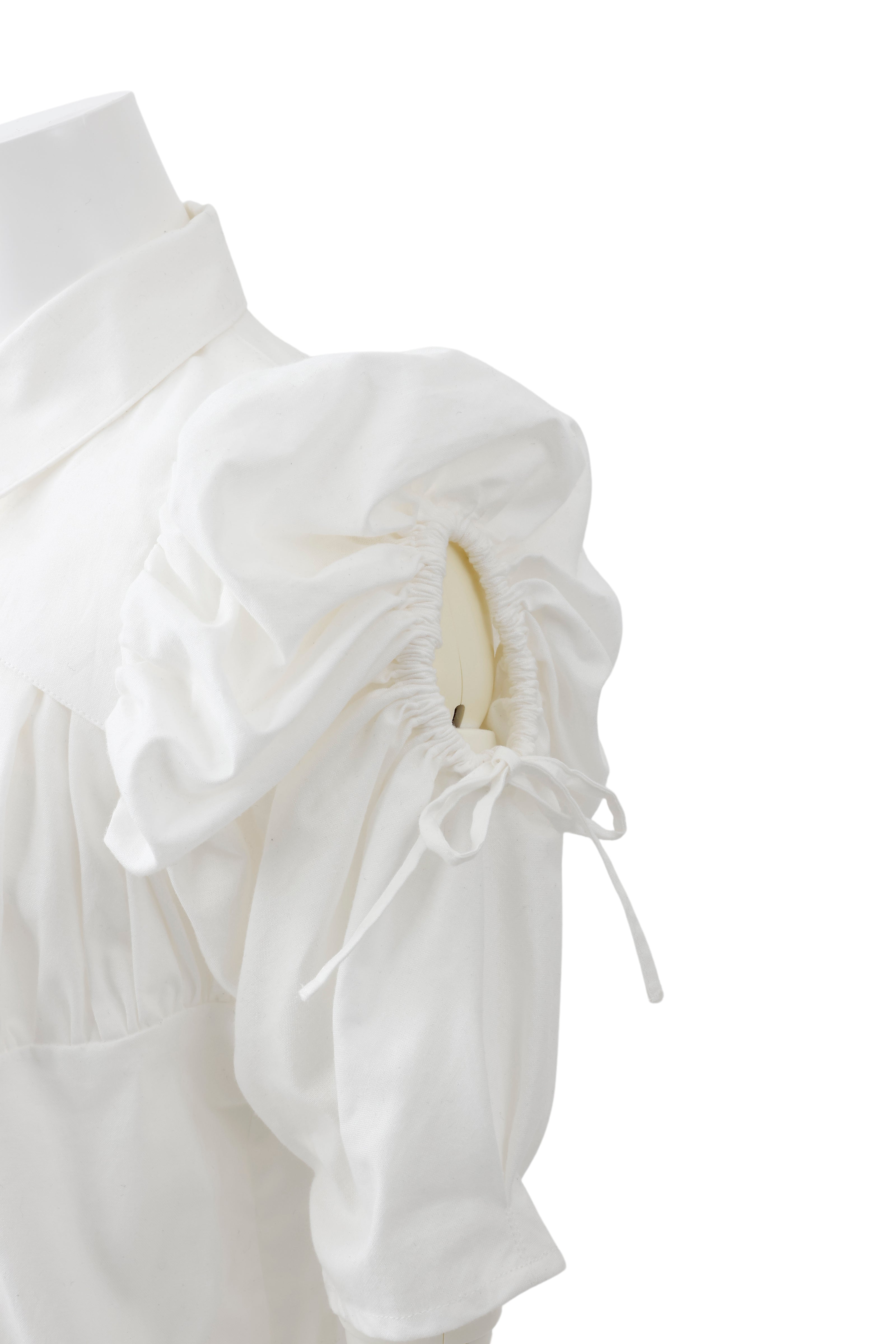 Hole sleeve blouse - White