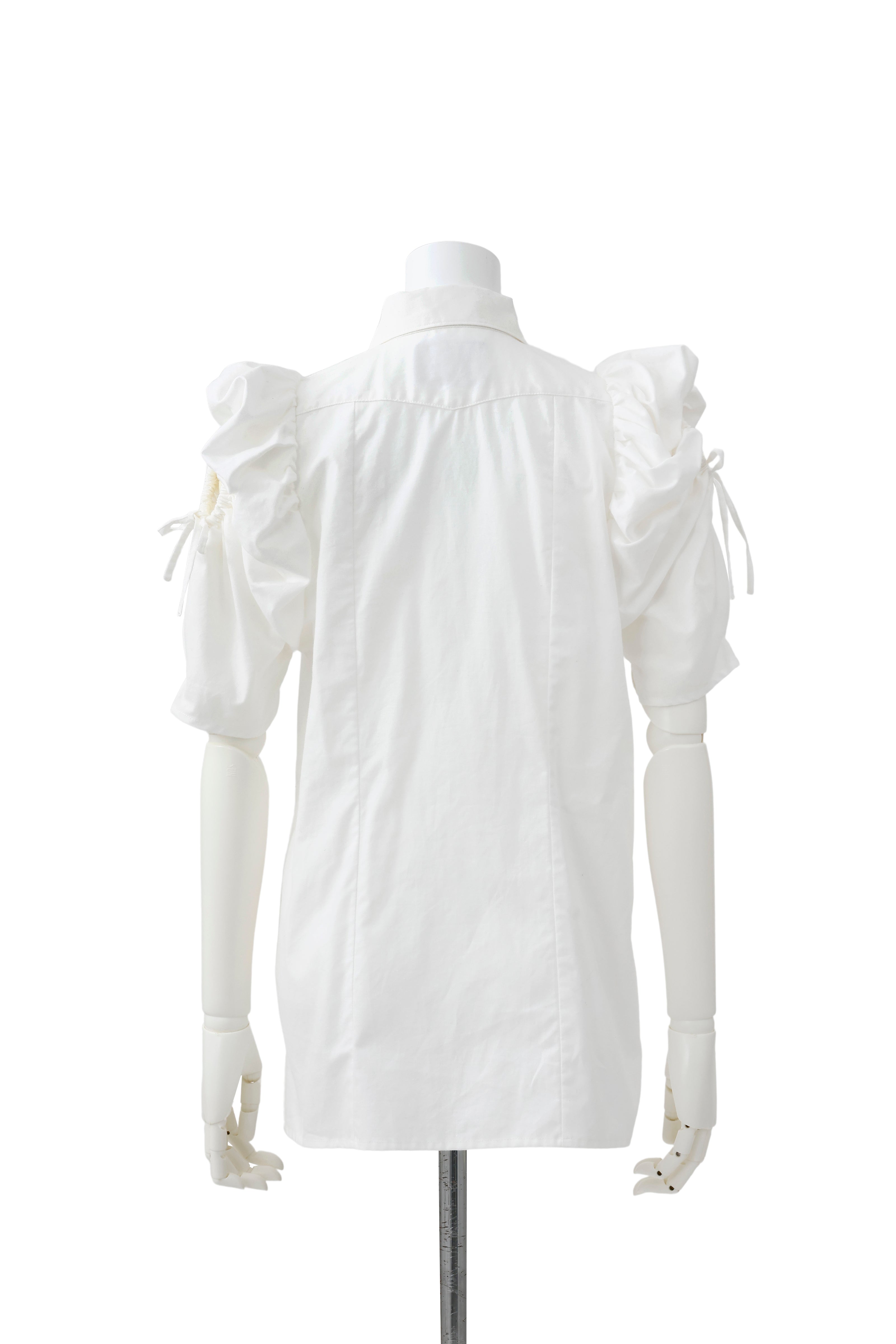 Hole sleeve blouse - White