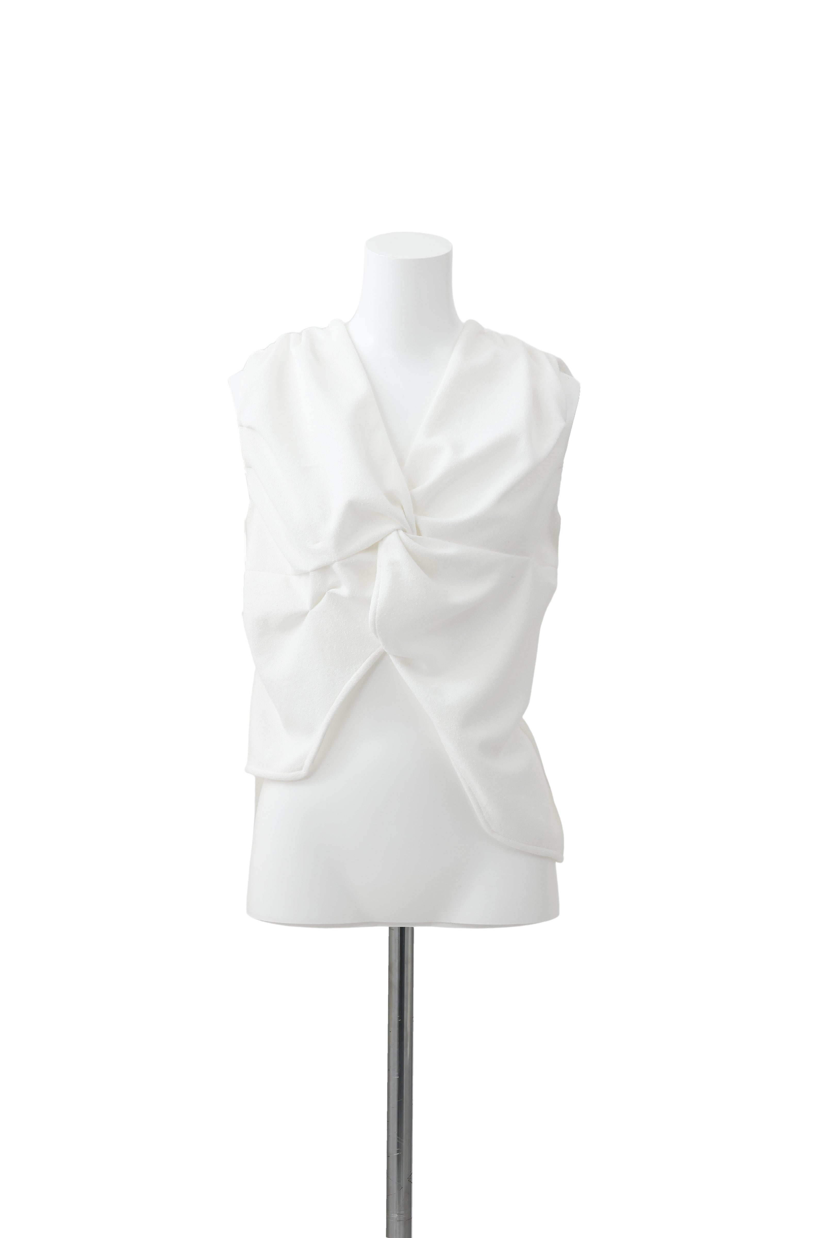 Design twist pullover - White