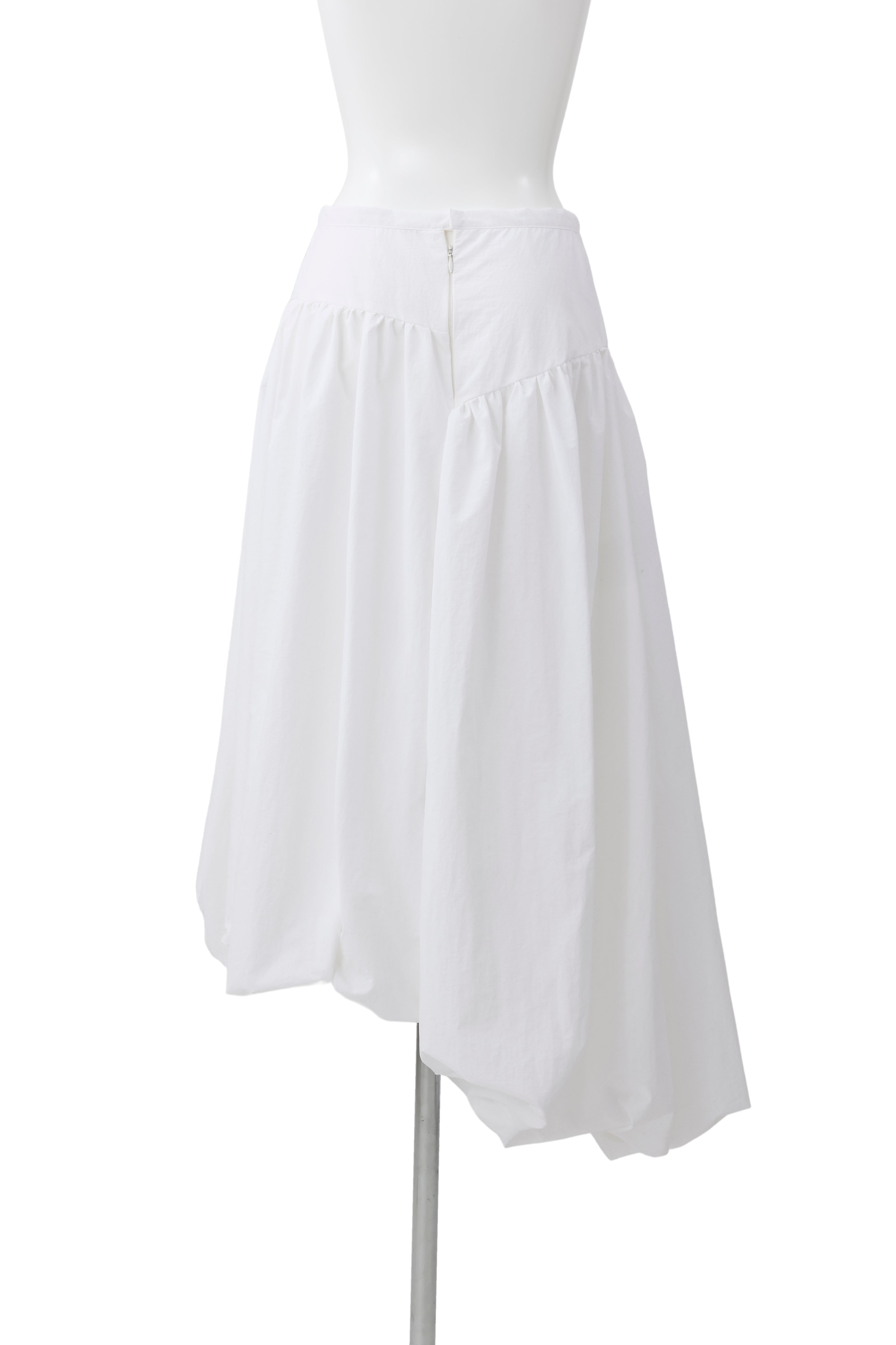 Asymmetry balloon skirt - White