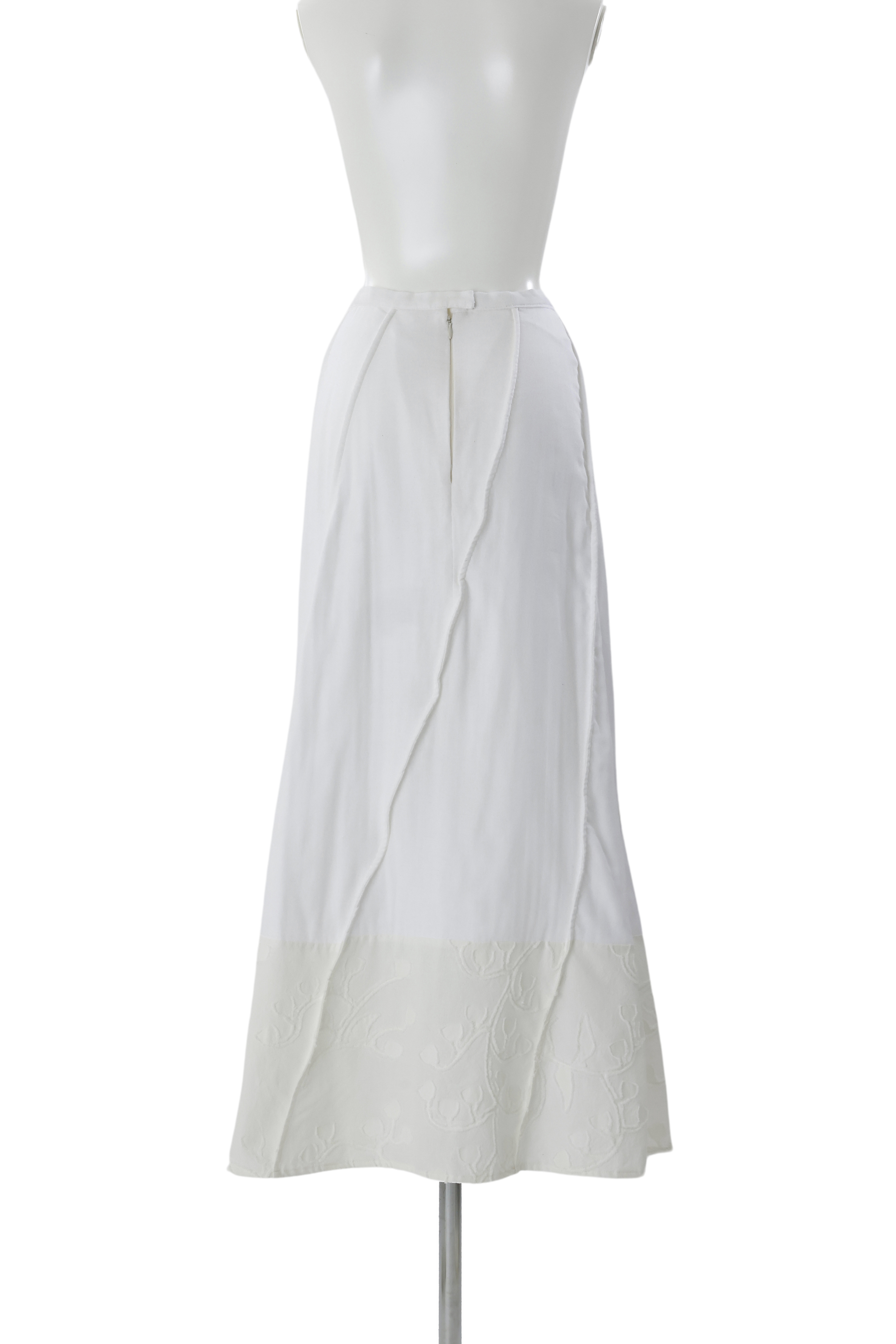 Petal diagonally skirt - White