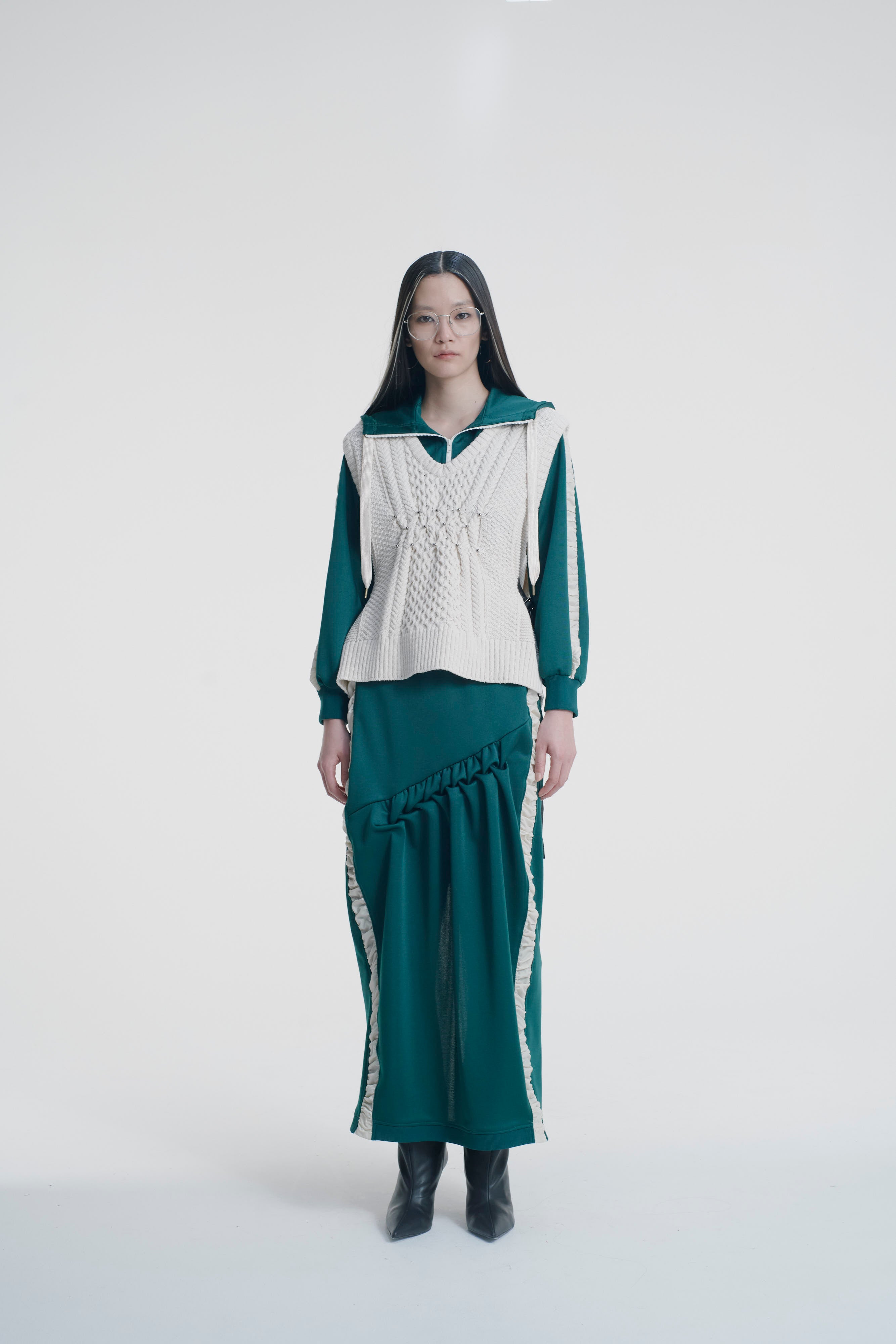 Aran knit vest - Ivory October delivery