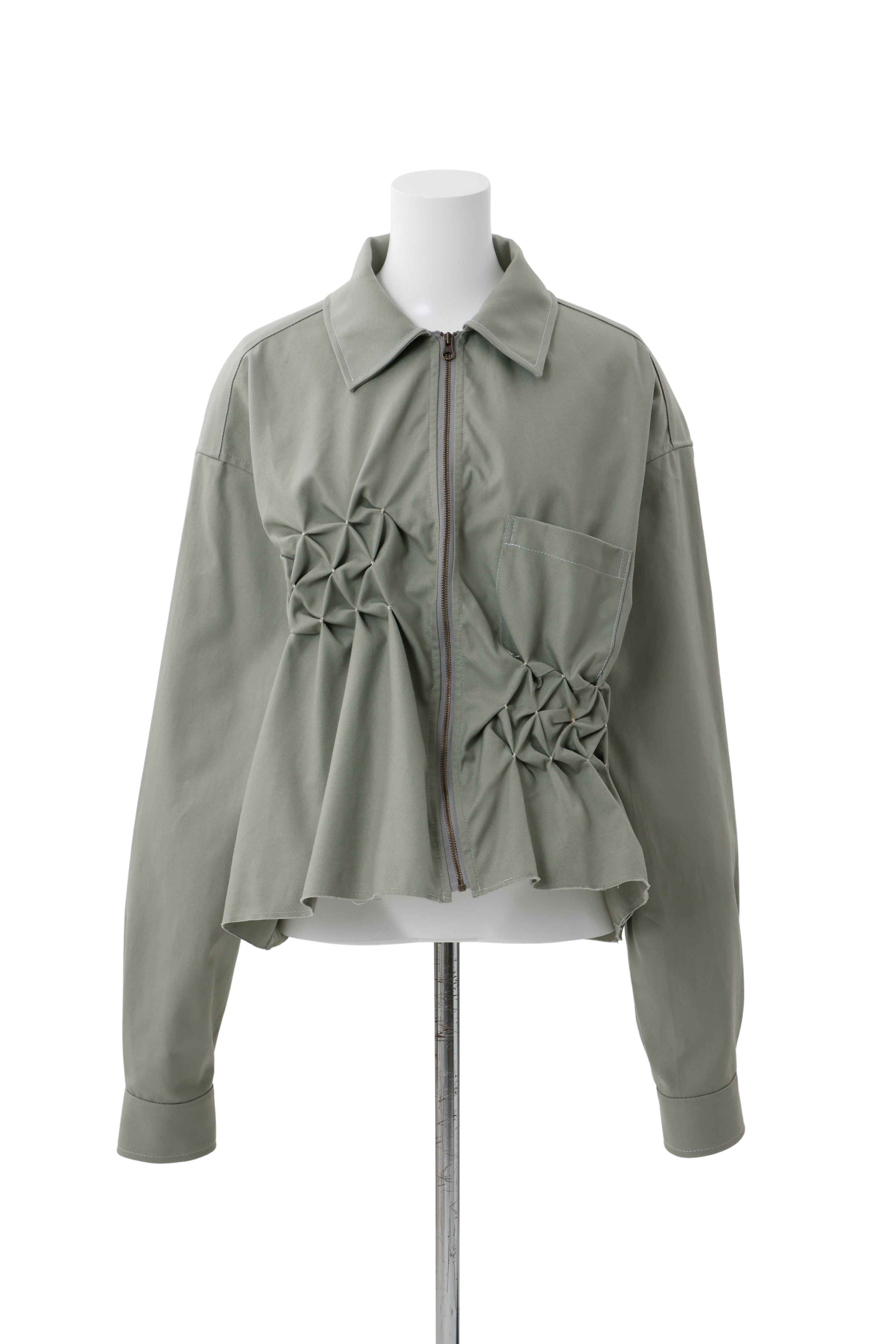 Zip shirt jacket - Green