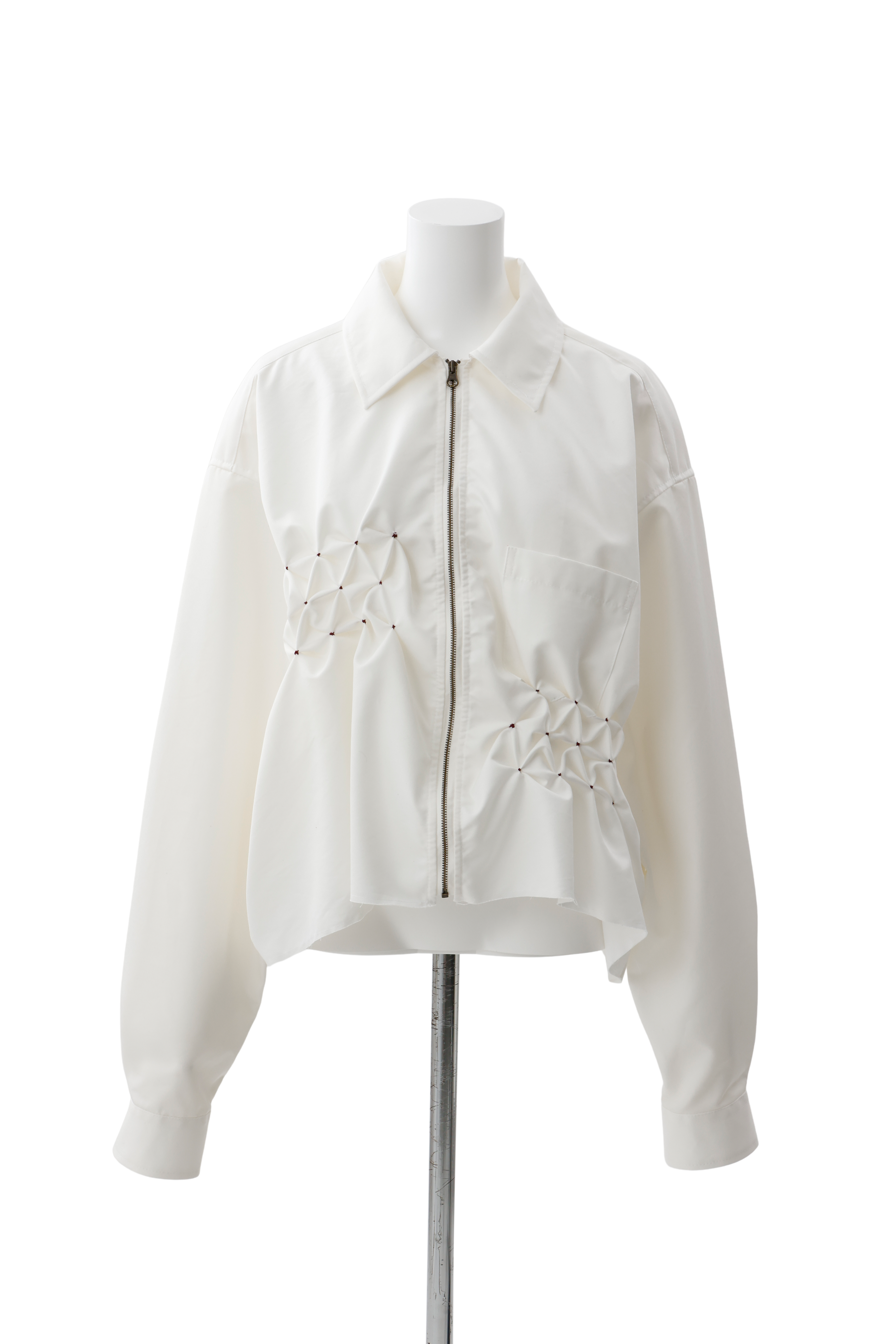 Zip shirt jacket - White