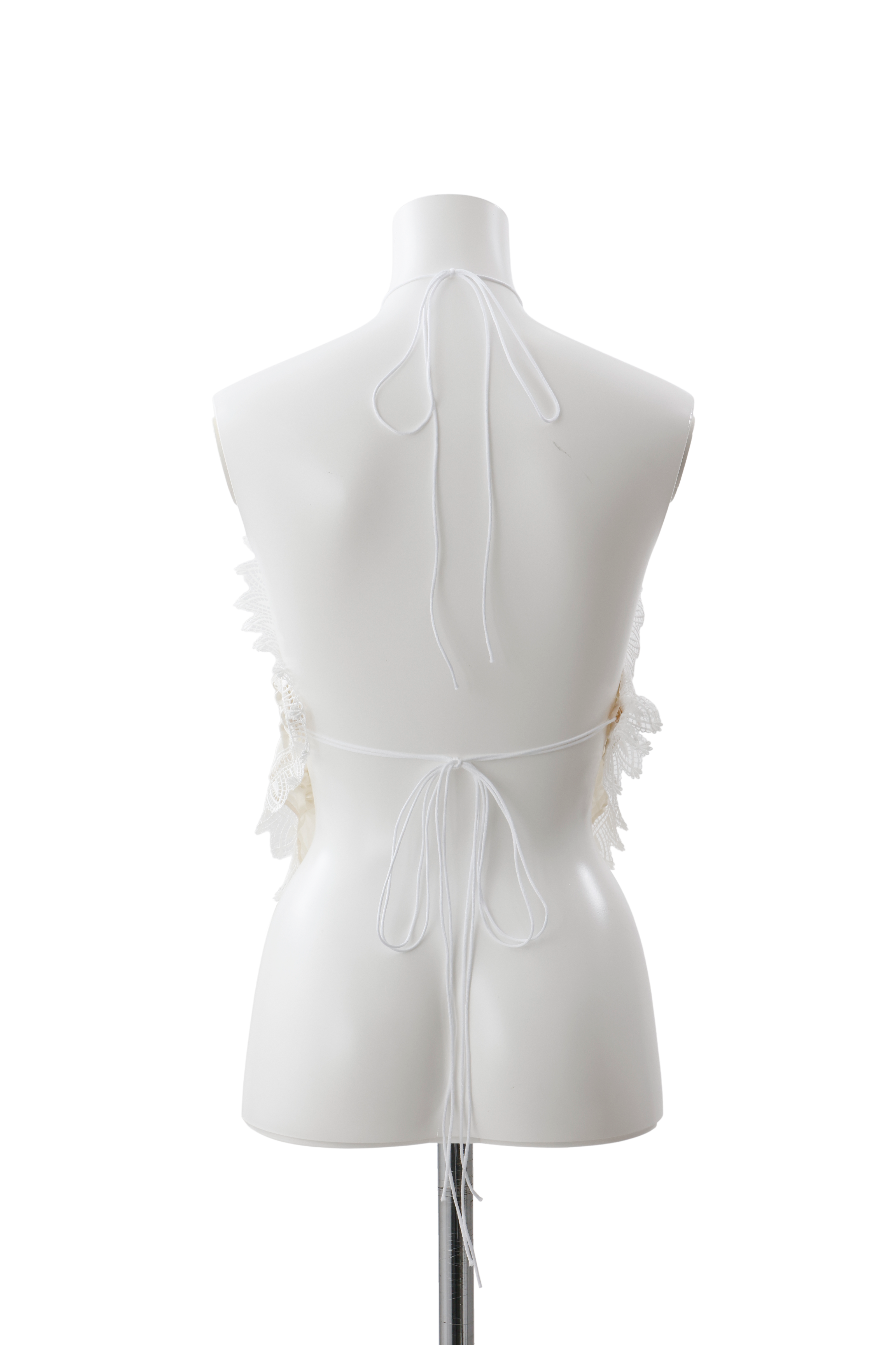 Smocking veill bustier - White