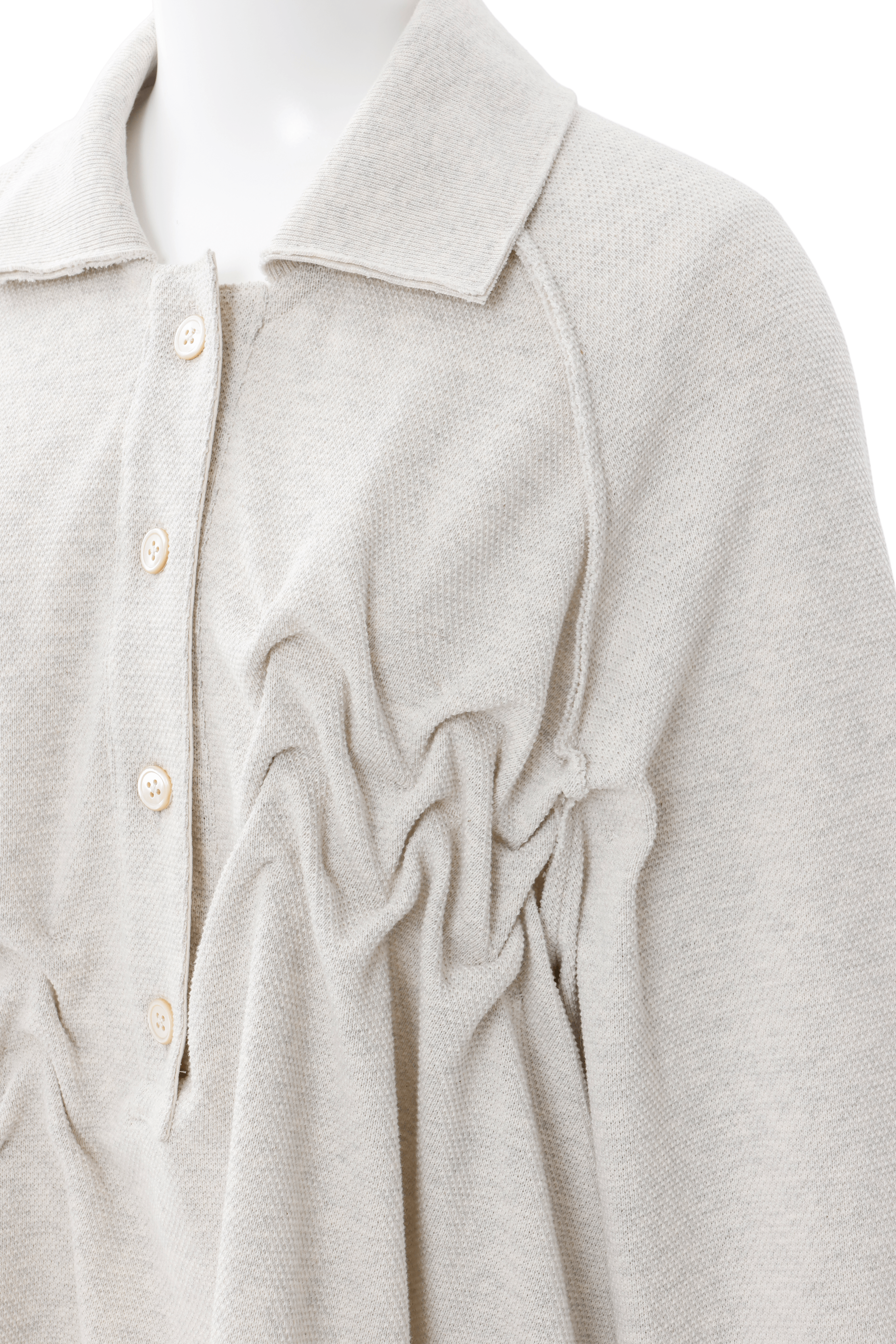 Raw edge loose polo - Beige