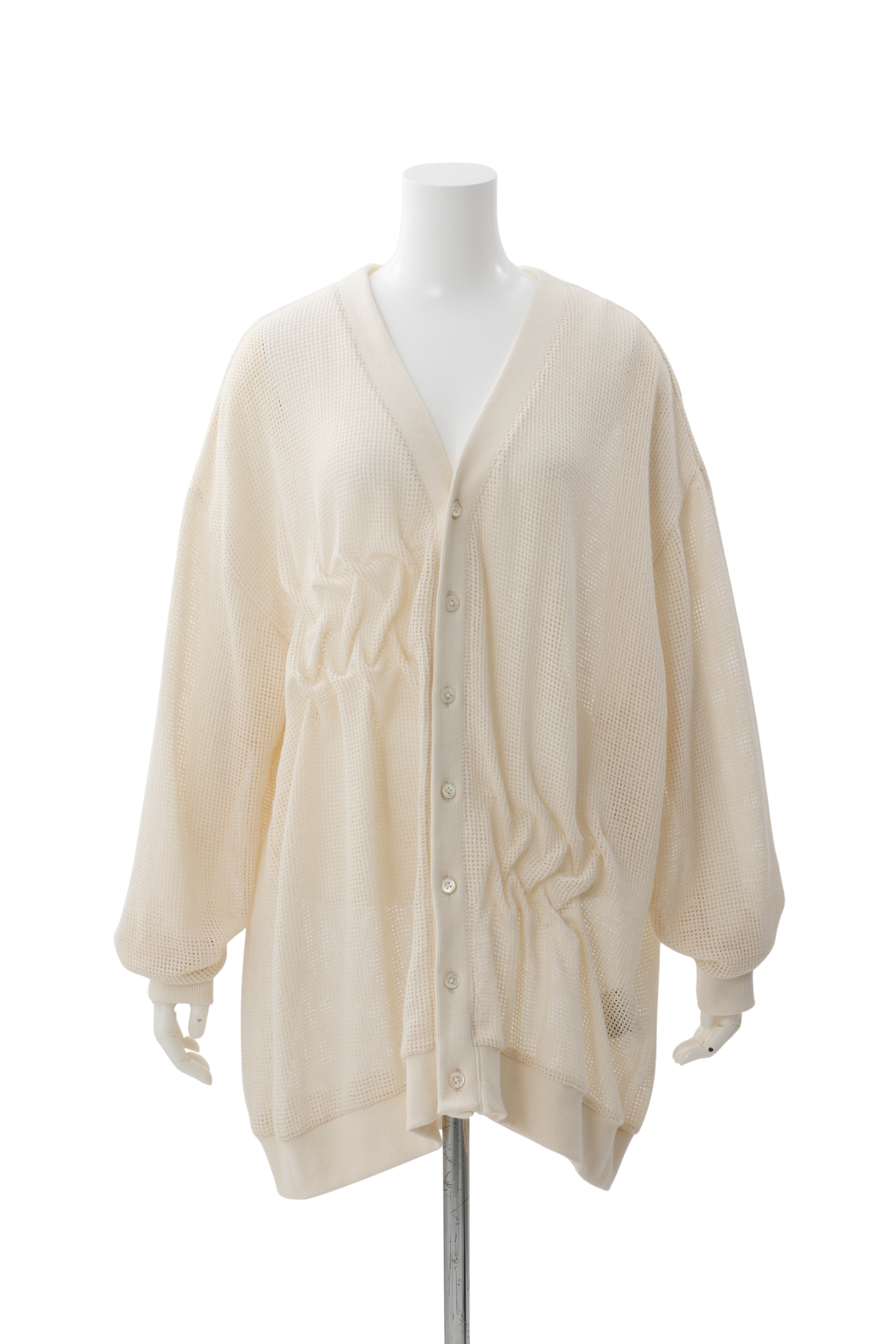 Basket mesh cardigan - Beige