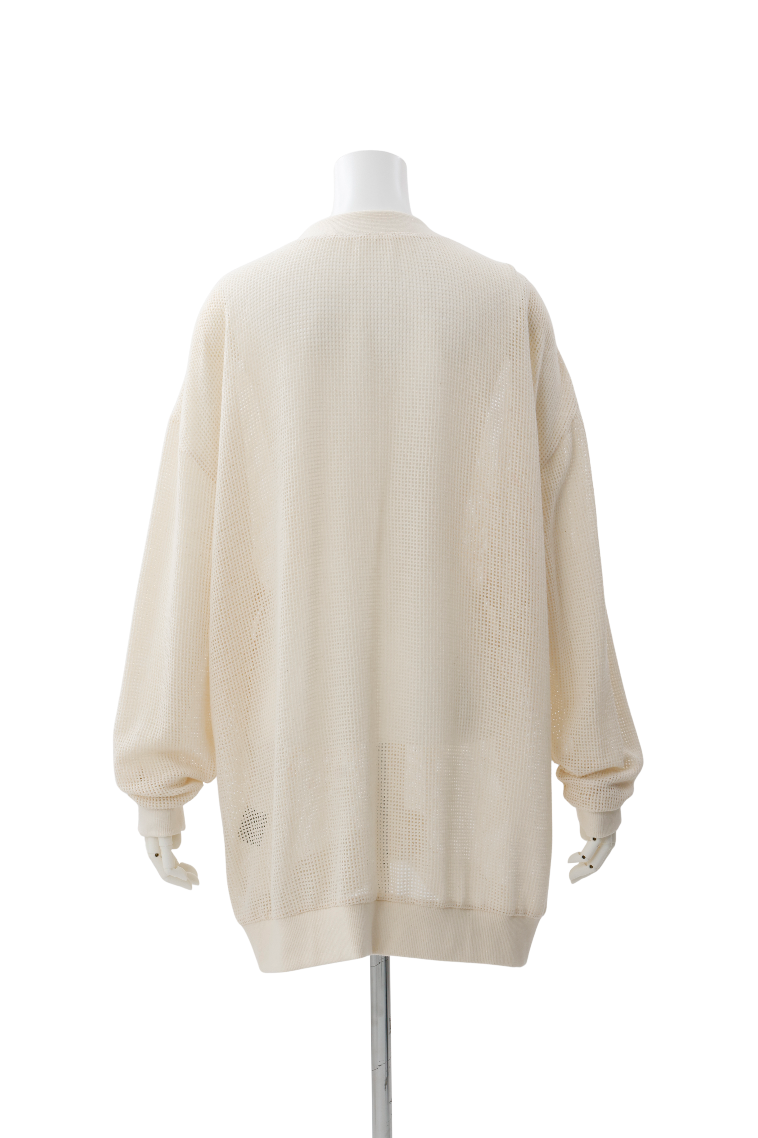 Basket mesh cardigan - Beige