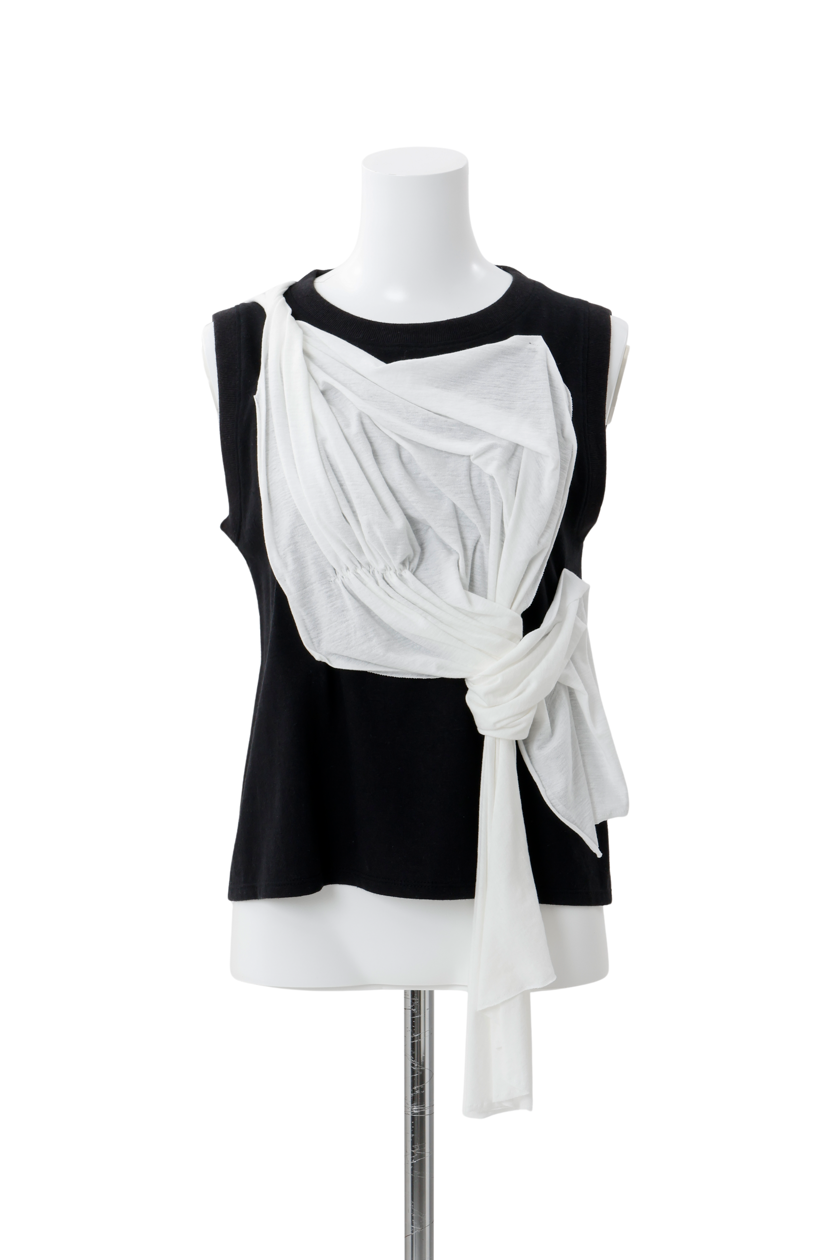 Drape cut pullover - Black