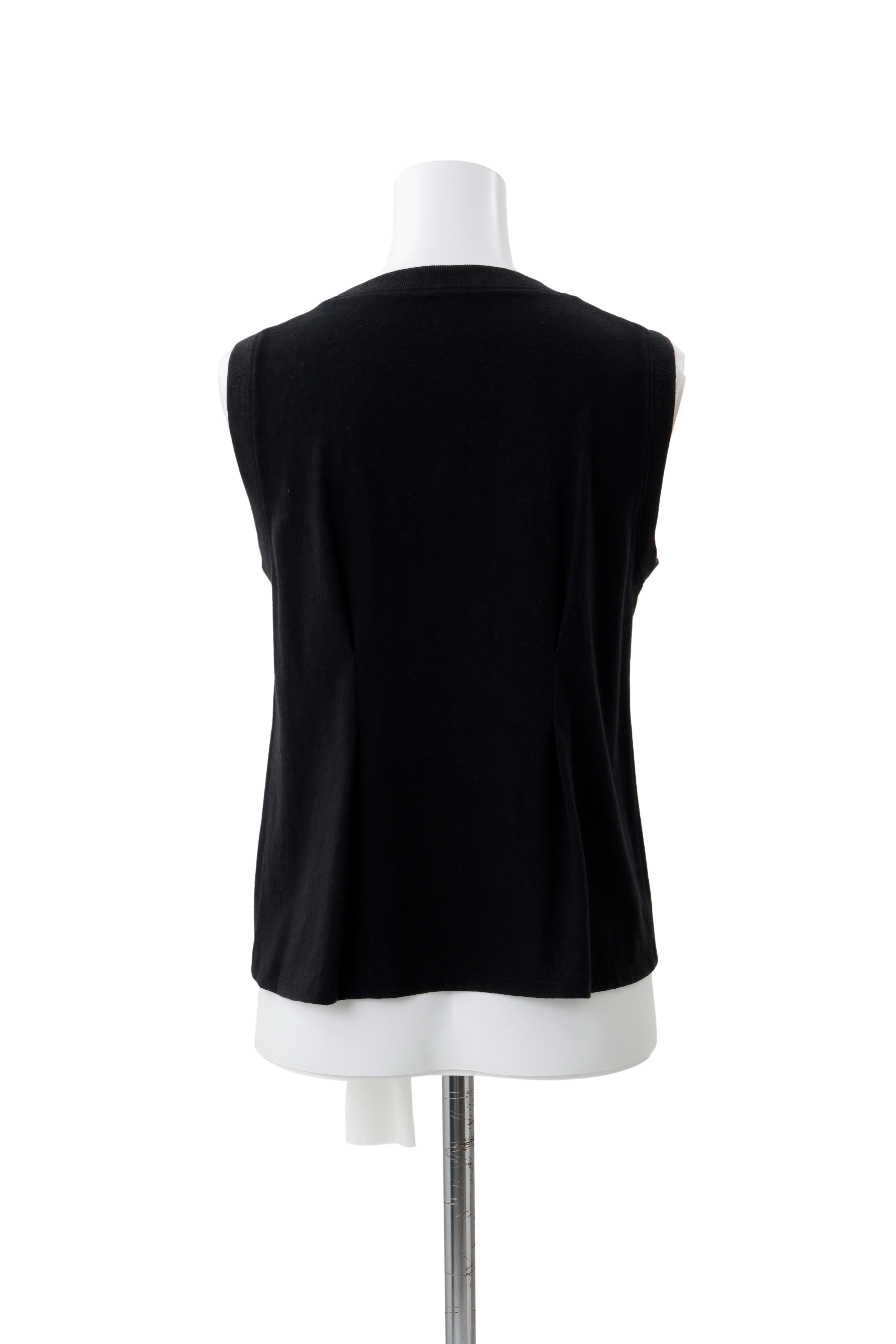 Drape cut pullover - Black