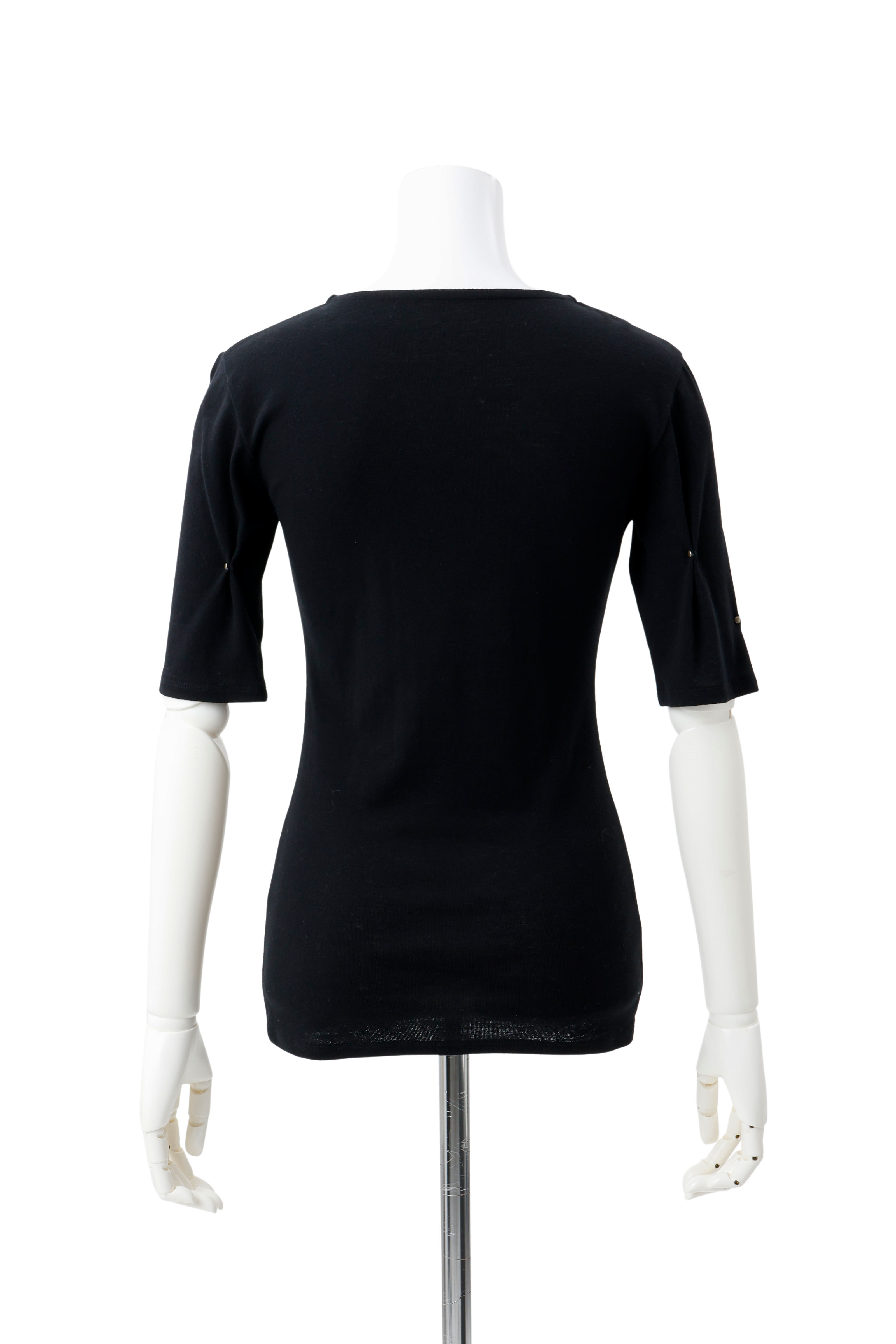 Pic tuck cut pullover - Black