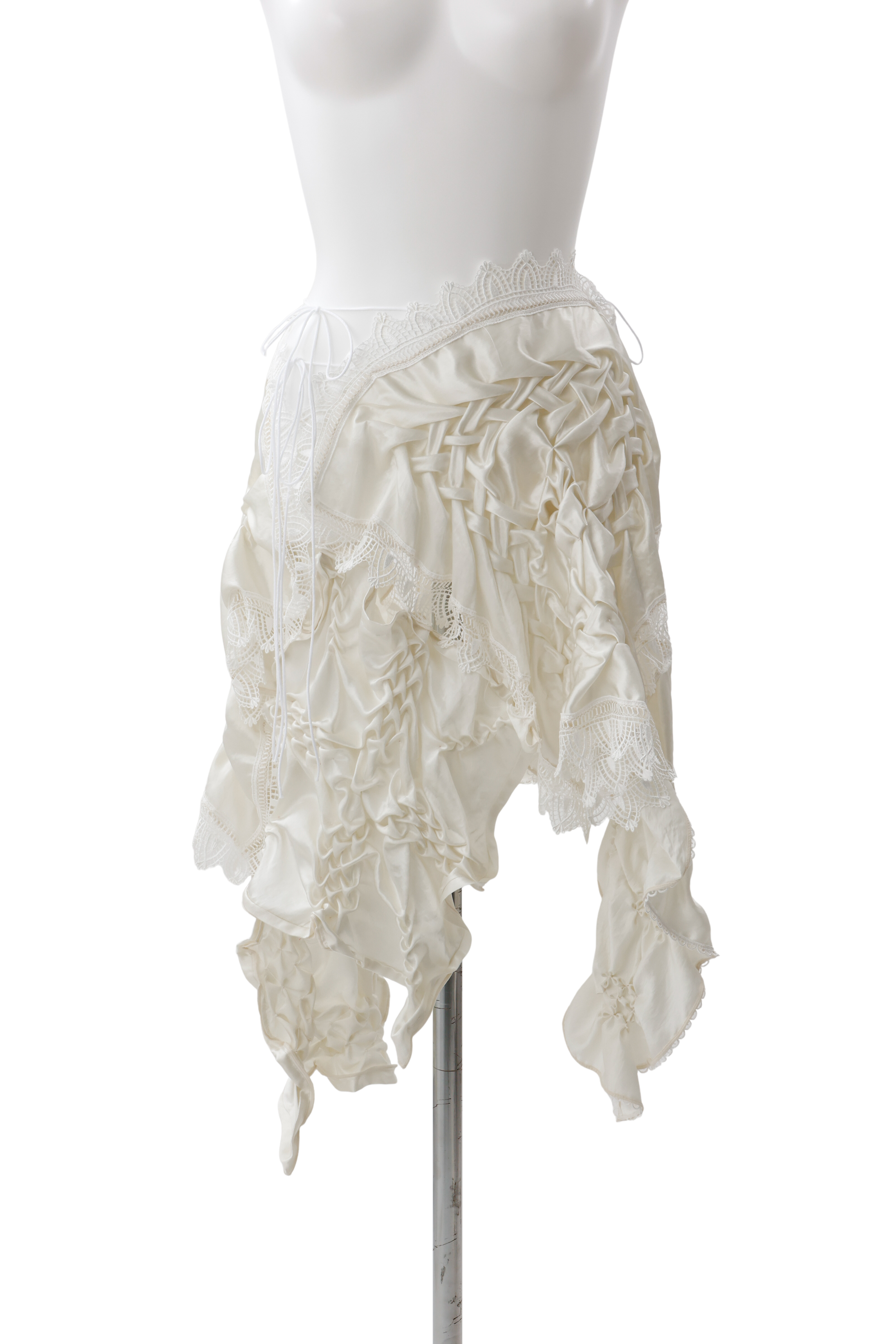 Smocking veill skirt - White