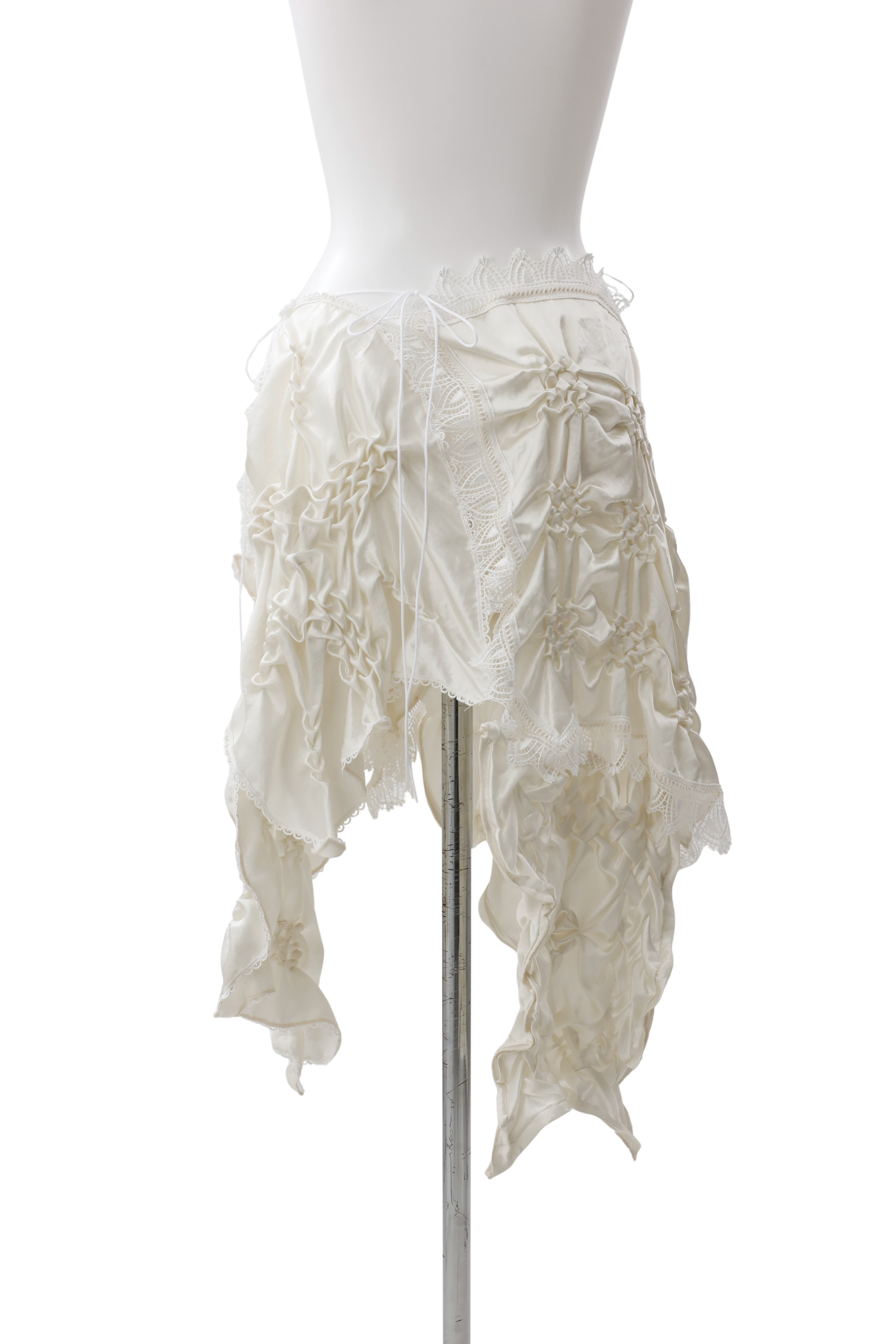 Smocking veill skirt - White