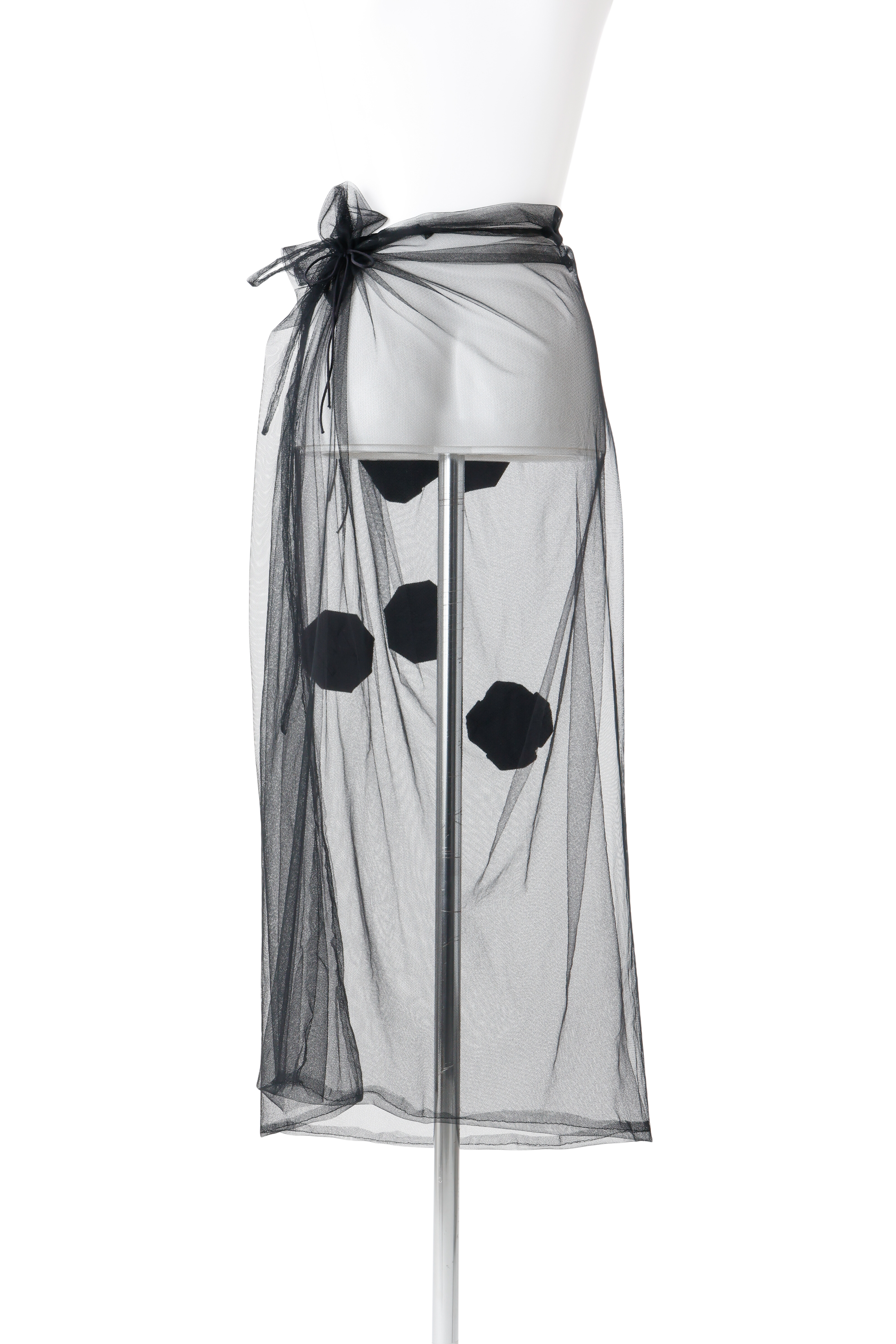 Origami veil wrap skirt - Black