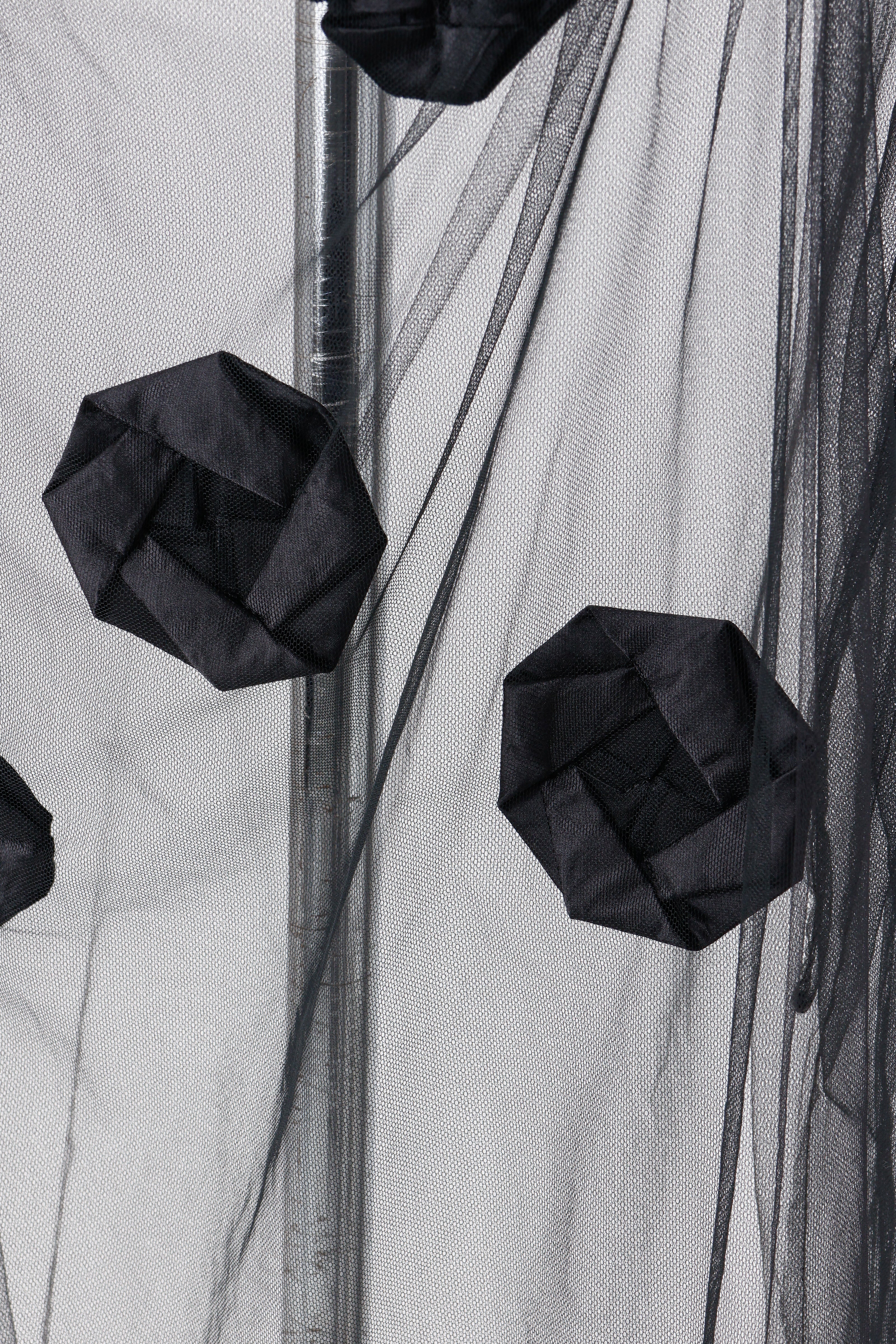 Origami veil wrap skirt - Black