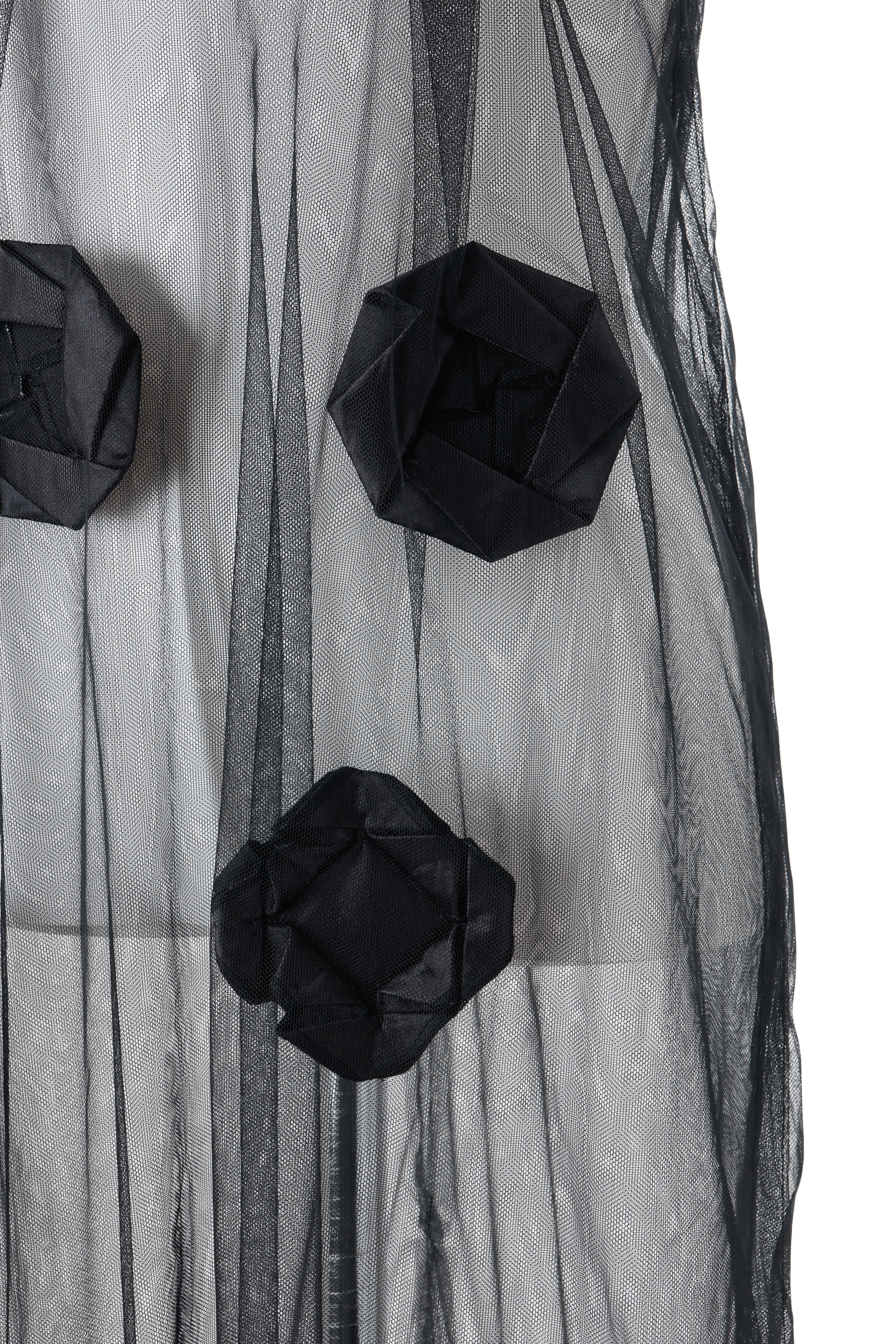 Origami veil dress - Black